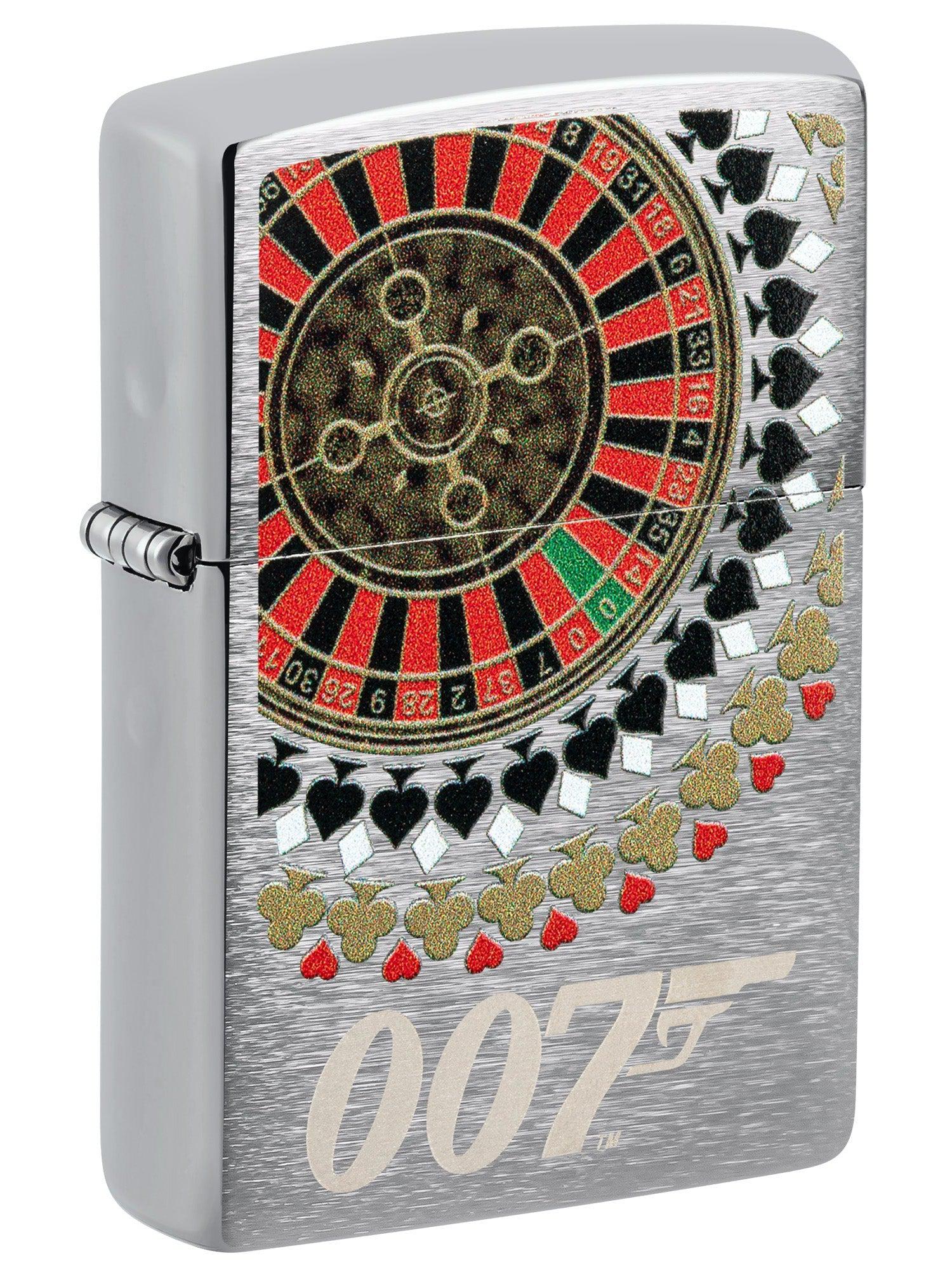 Zippo Lighter: James Bond, Roulette Wheel - Brushed Chrome 81519