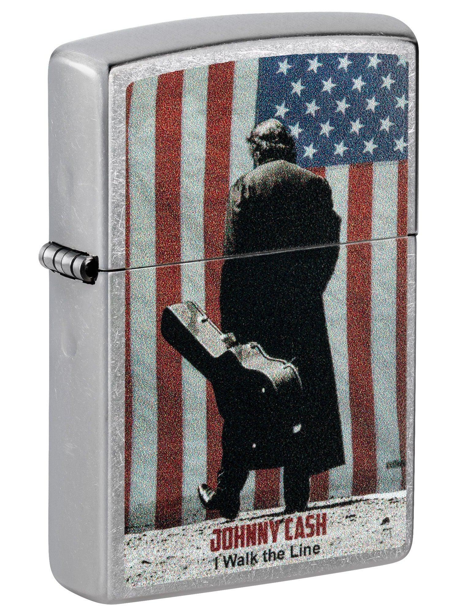 Zippo Lighter: Johnny Cash, I Walk the Line - Street Chrome 81521