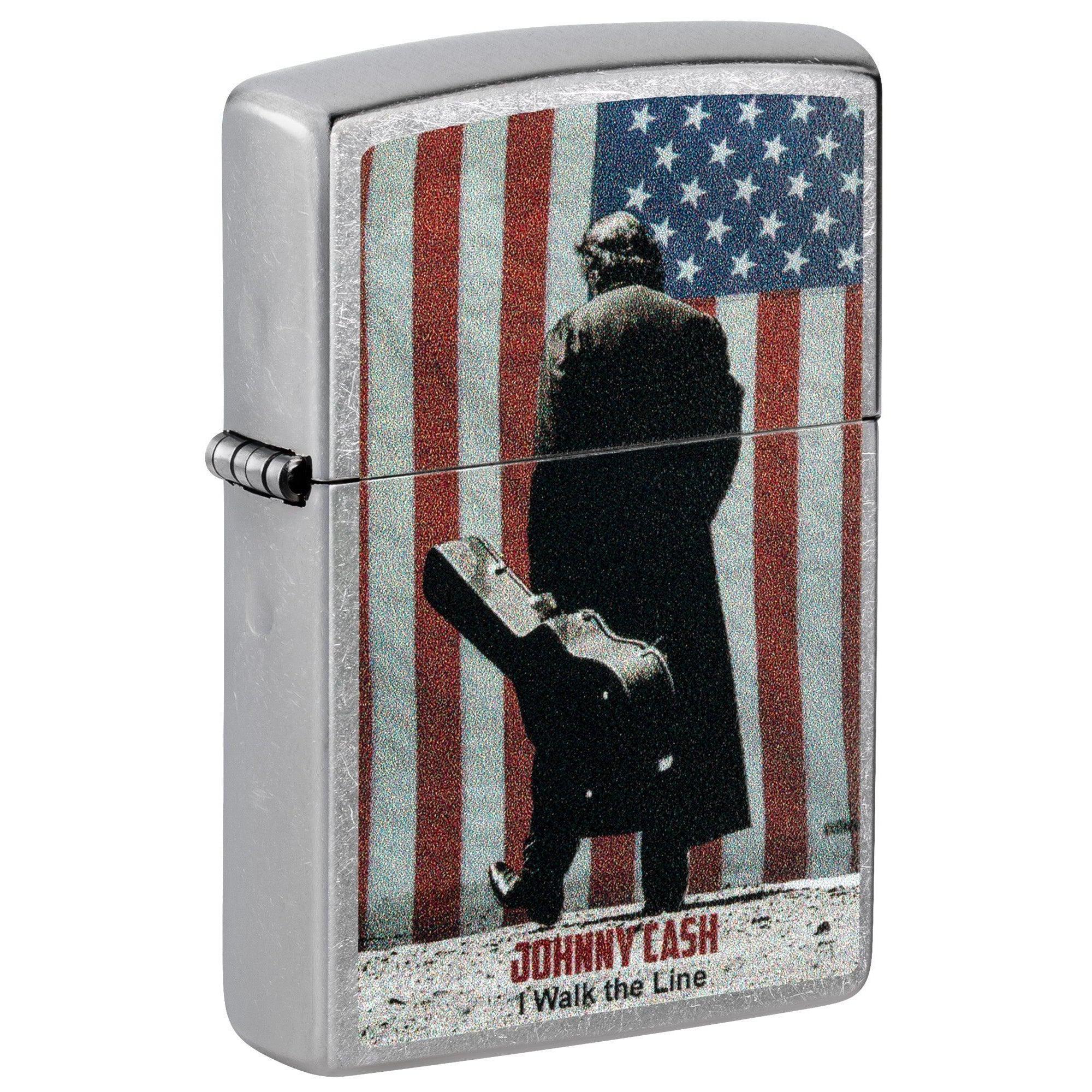 Zippo Lighter: Johnny Cash, I Walk the Line - Street Chrome 81521