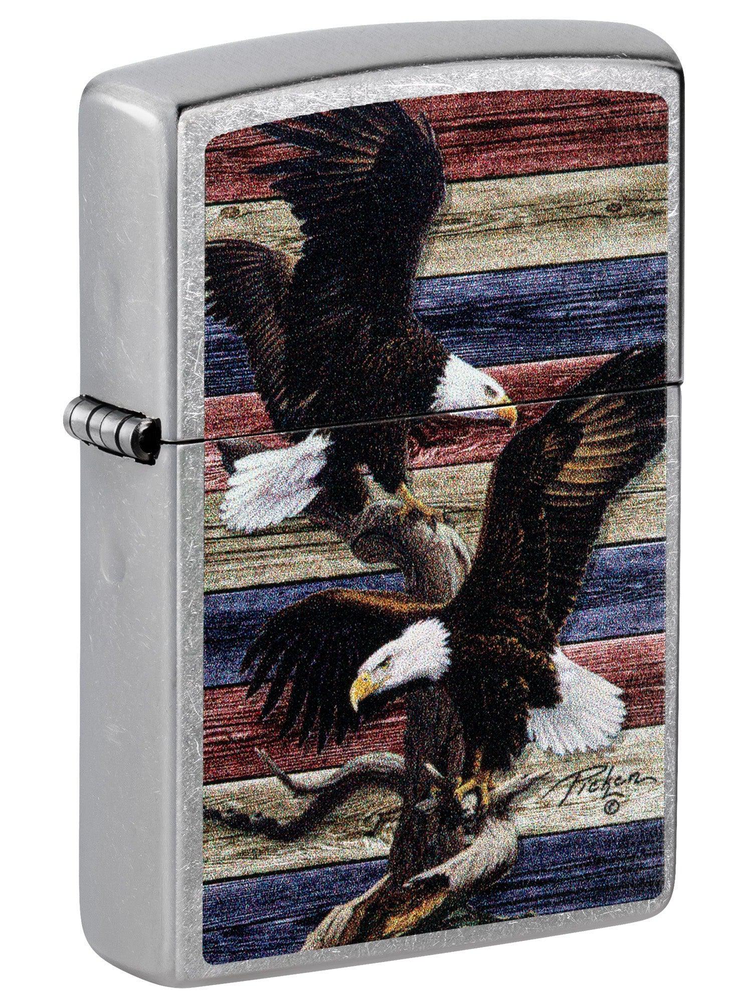 Zippo Lighter: Bald Eagles by Linda Picken - Street Chrome 81522