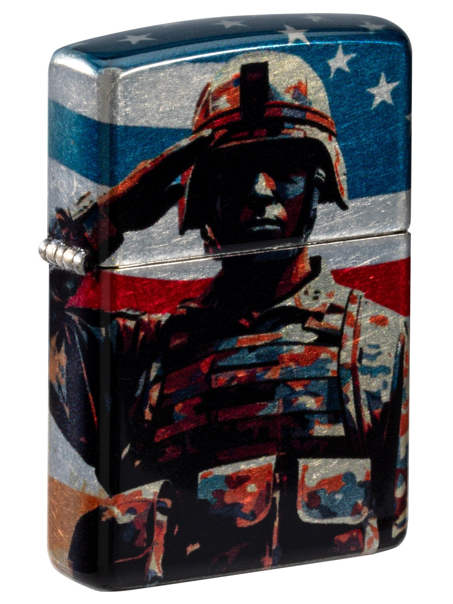 Zippo Lighter: American Soldier Saluting - 540 Fusion 81561