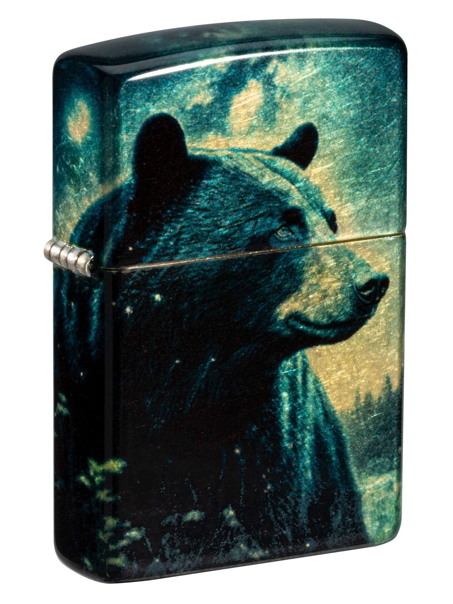 Zippo Lighter: Bear at Night - 540 Fusion 81566