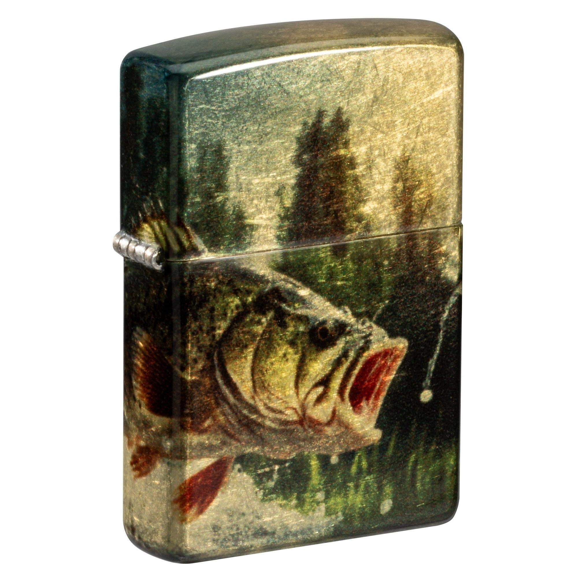 Zippo Lighter: Bass Fish Out of Water - 540 Fusion 81570