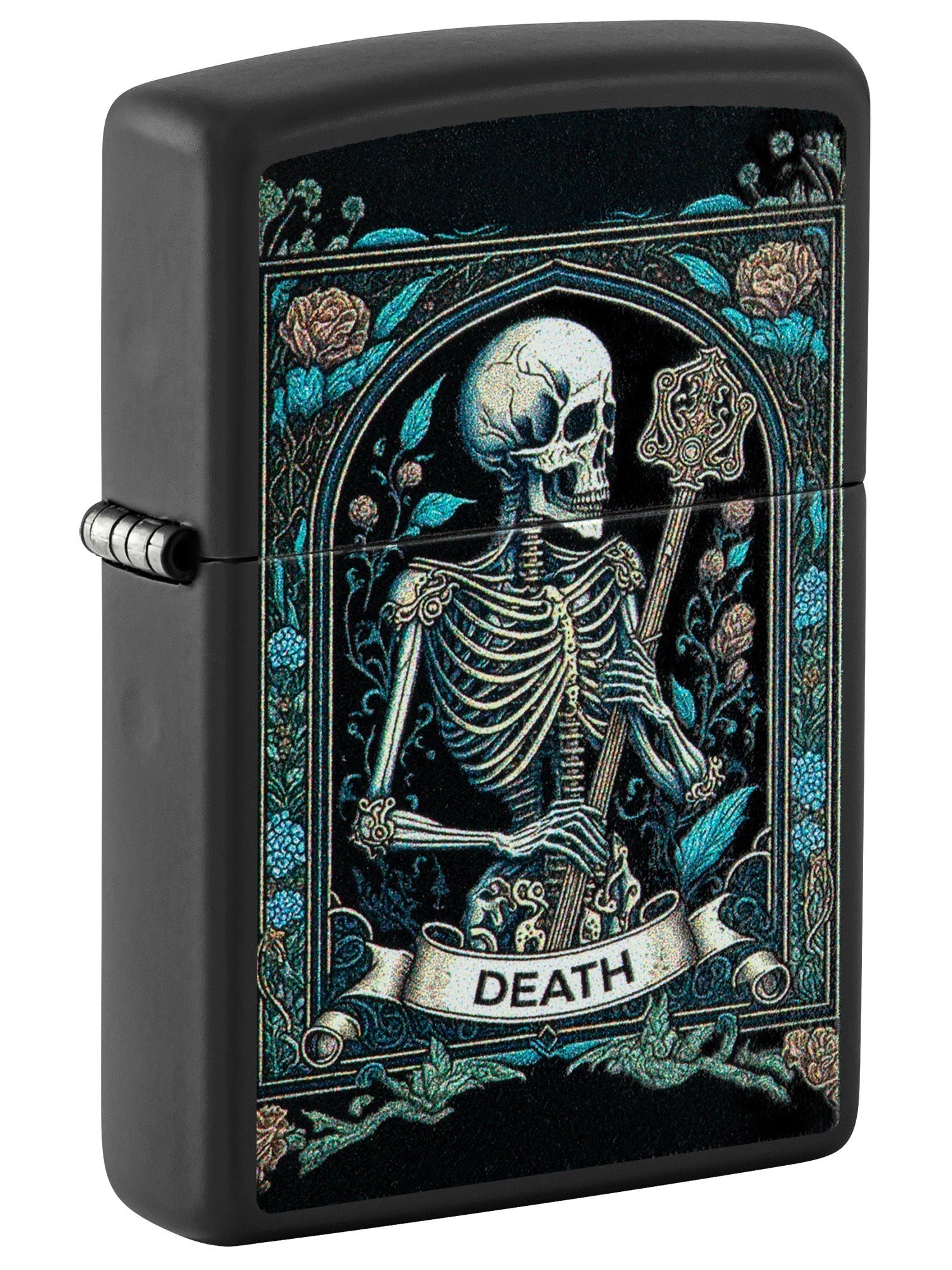 Zippo Lighter: Death Tarot Card - Black Matte 81572