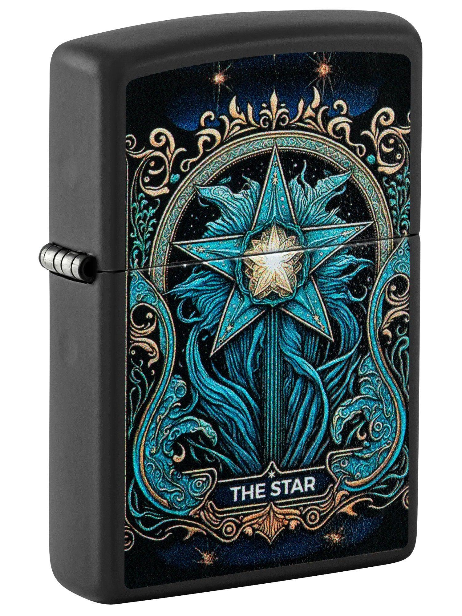 Zippo Lighter: The Star Tarot Card - Black Matte 81574