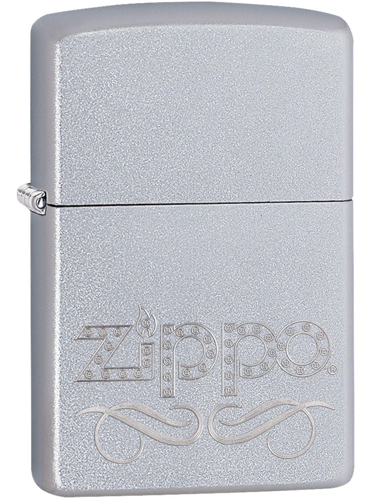 Zippo Lighter: Zippo Scroll - Satin Chrome 81589