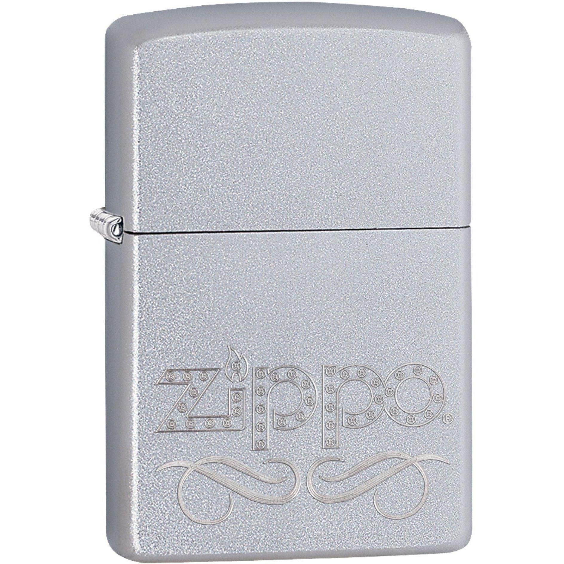 Zippo Lighter: Zippo Scroll - Satin Chrome 81589