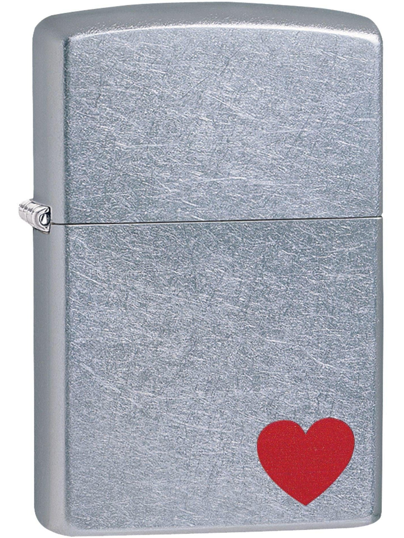 Zippo Lighter: Red Heart - Street Chrome 81601