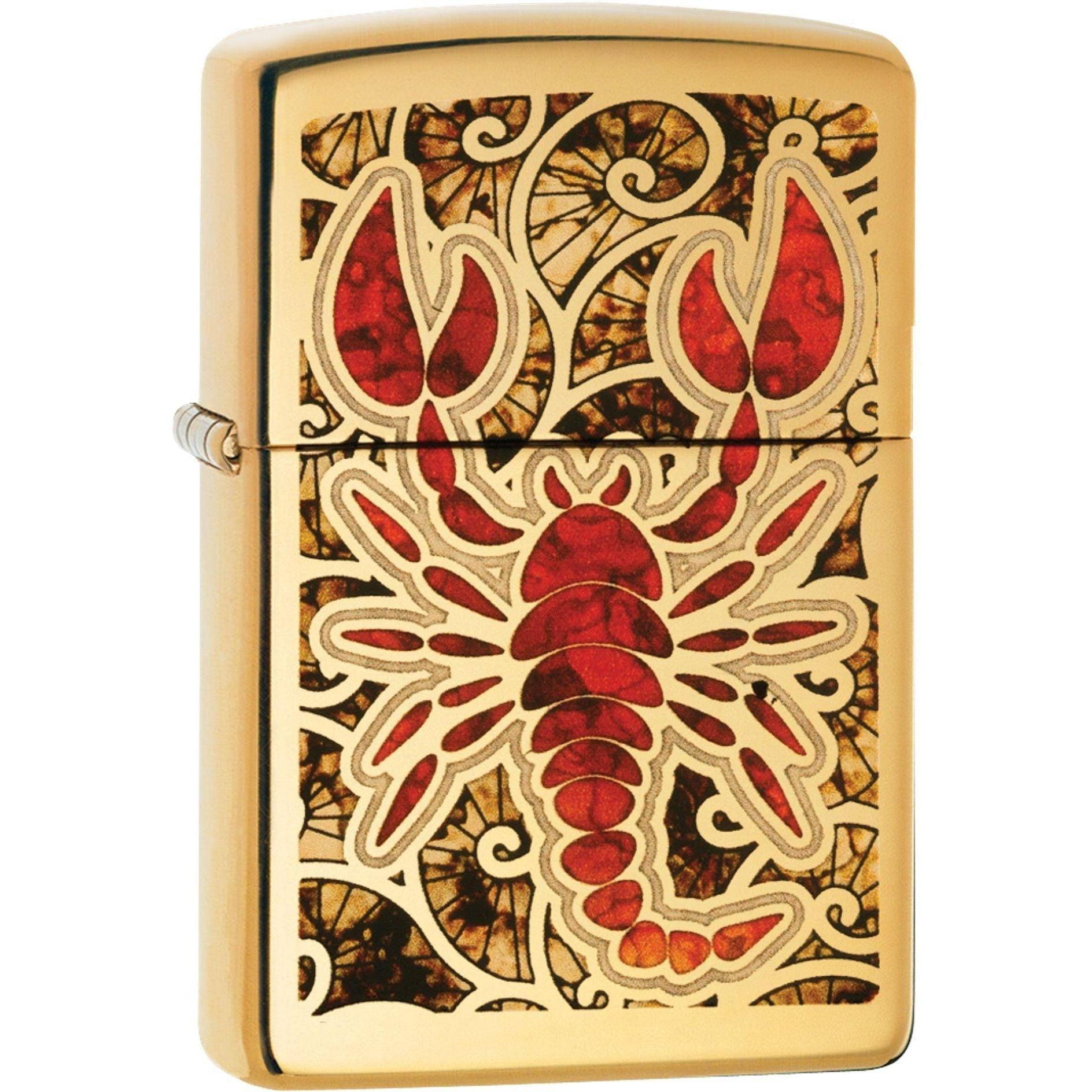 Zippo Lighter: Fusion Scorpion - High Polish Brass 81603