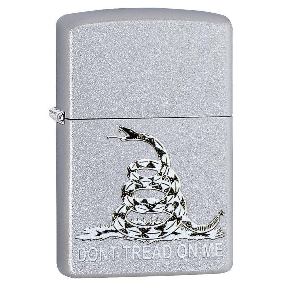 Zippo Lighter: Don't Tread On Me - Satin Chrome 81610