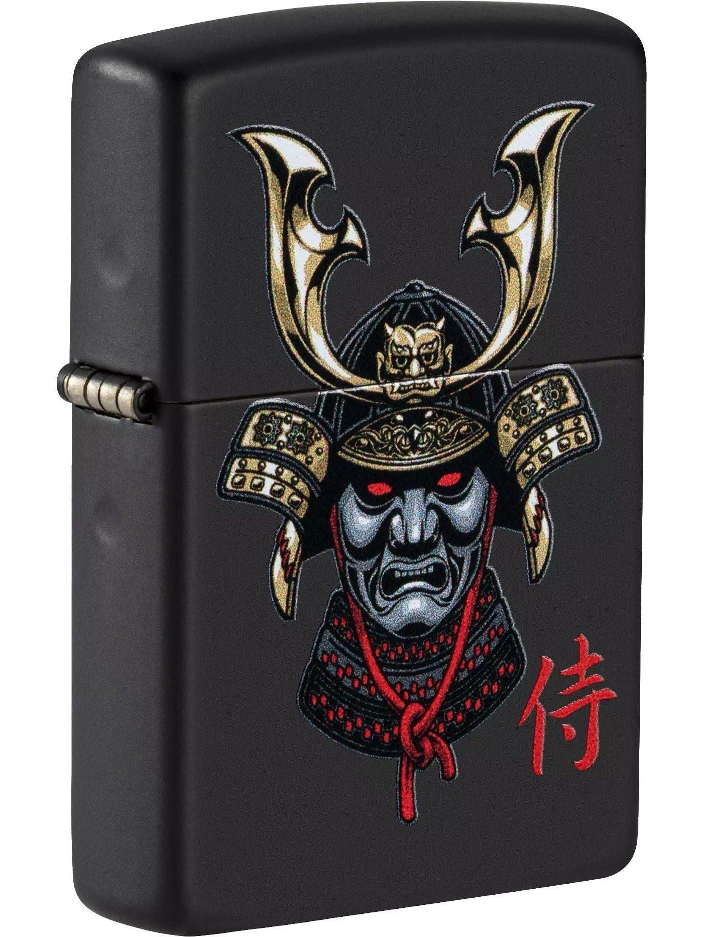 Zippo Lighter: Samurai Warrior Helmet - Black Matte 81622