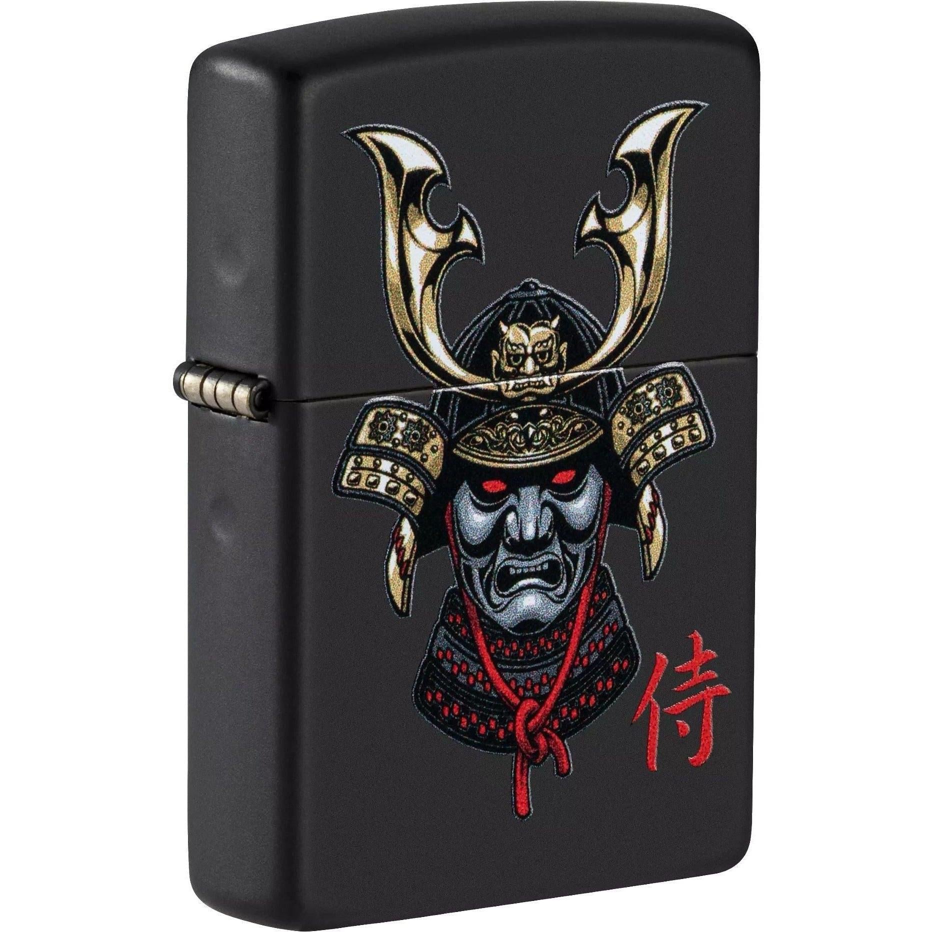 Zippo Lighter: Samurai Warrior Helmet - Black Matte 81622