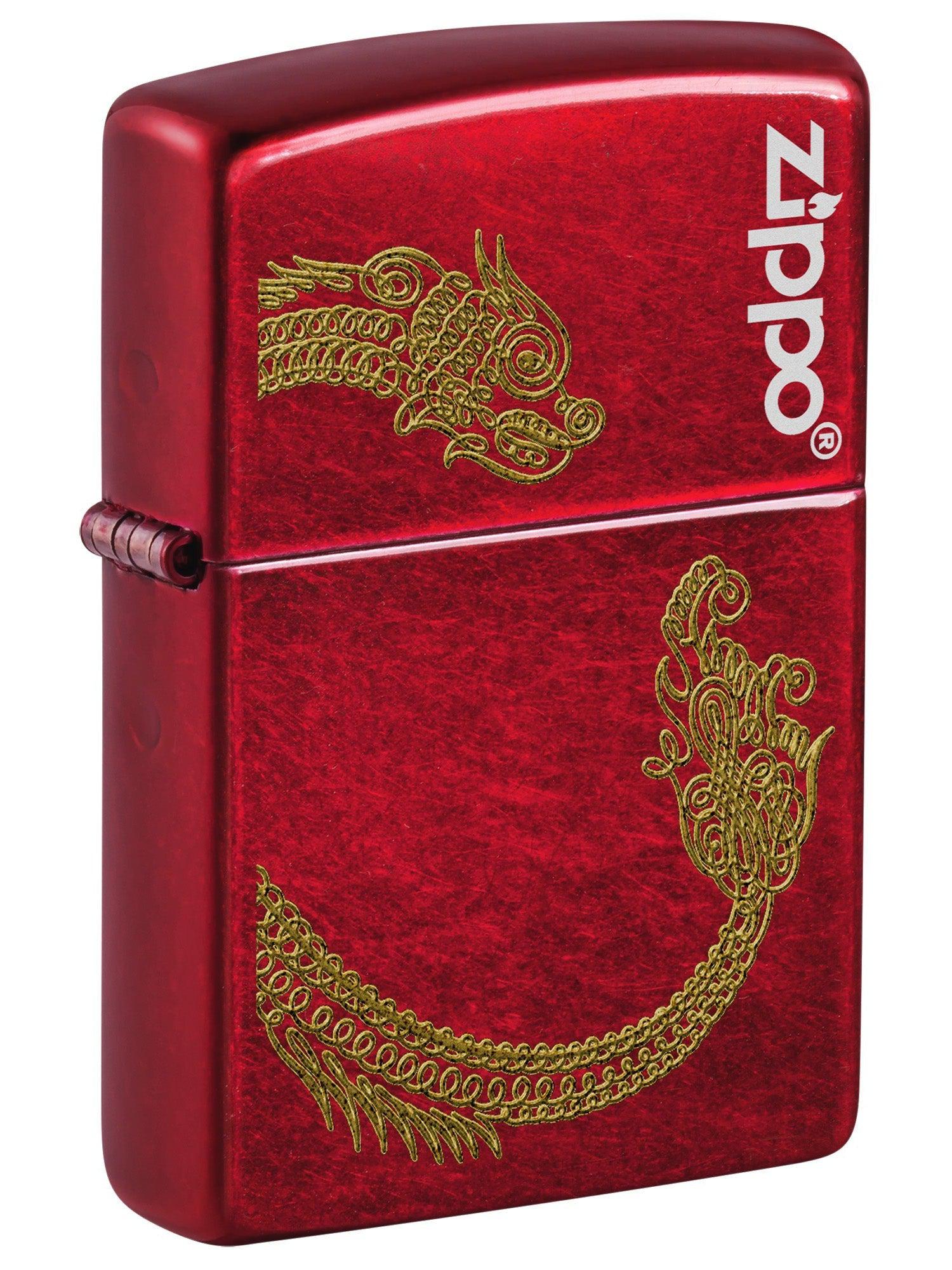 Zippo Lighter: Golden Dragon - Candy Apple Red 81633