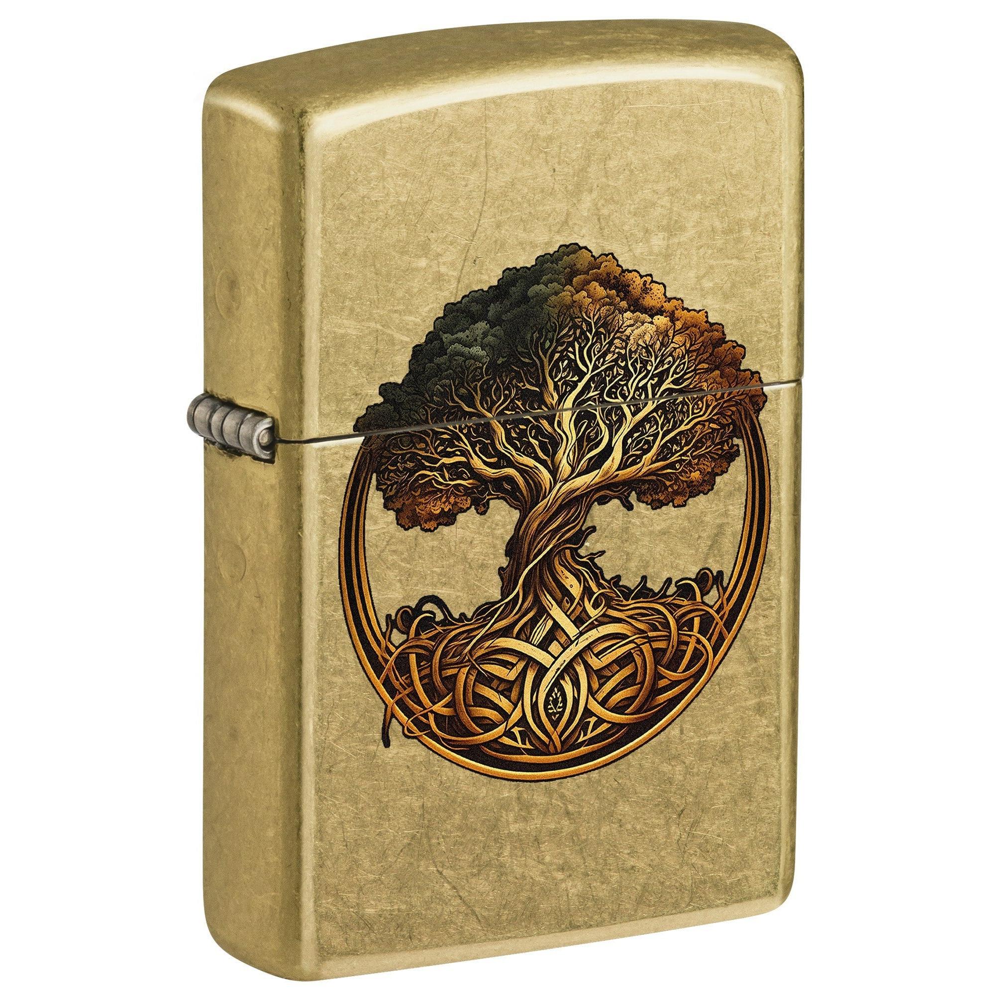 Zippo Lighter: Tree of Life - Street Brass 81636