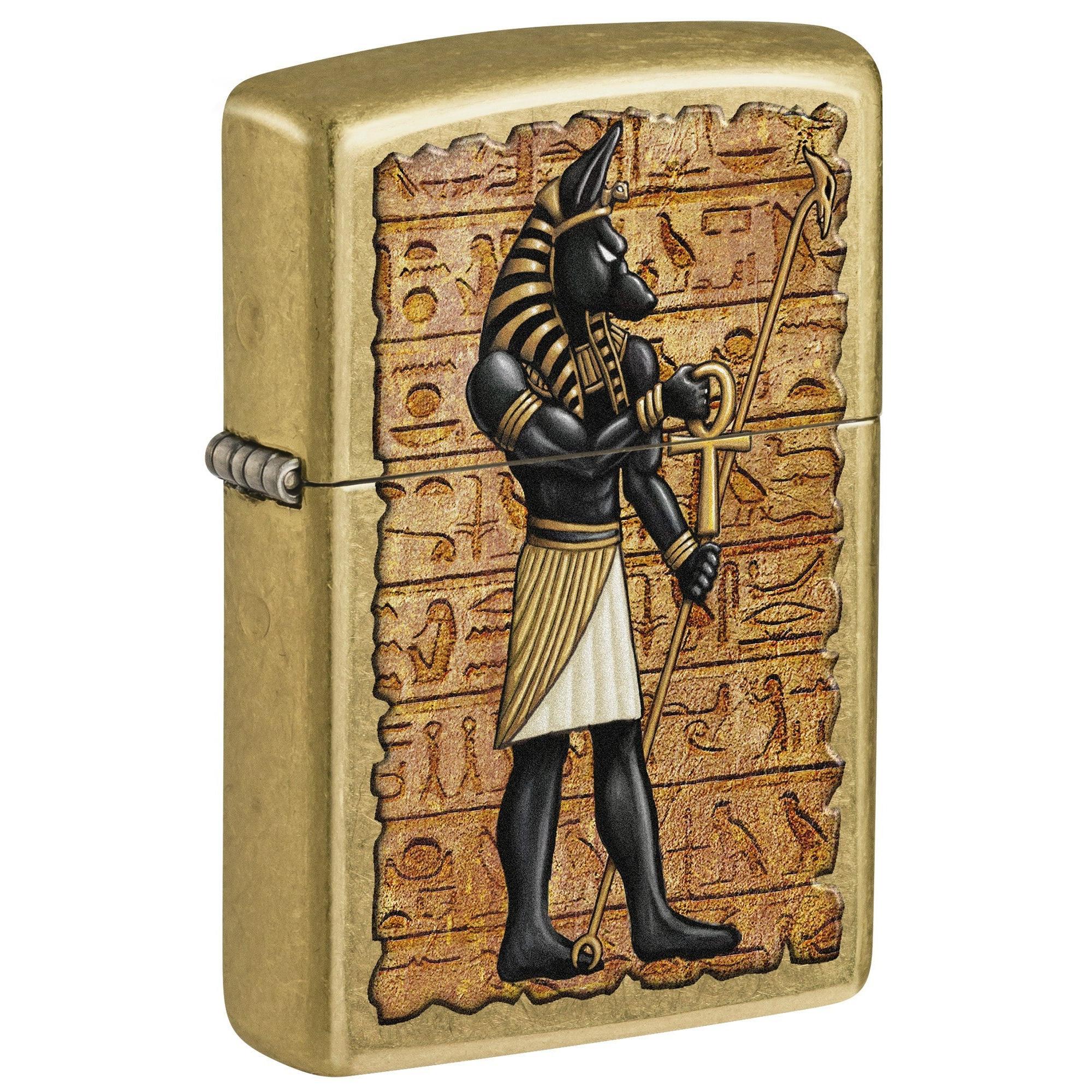 Zippo Lighter: Egyptian God Anubis - Street Brass 81639