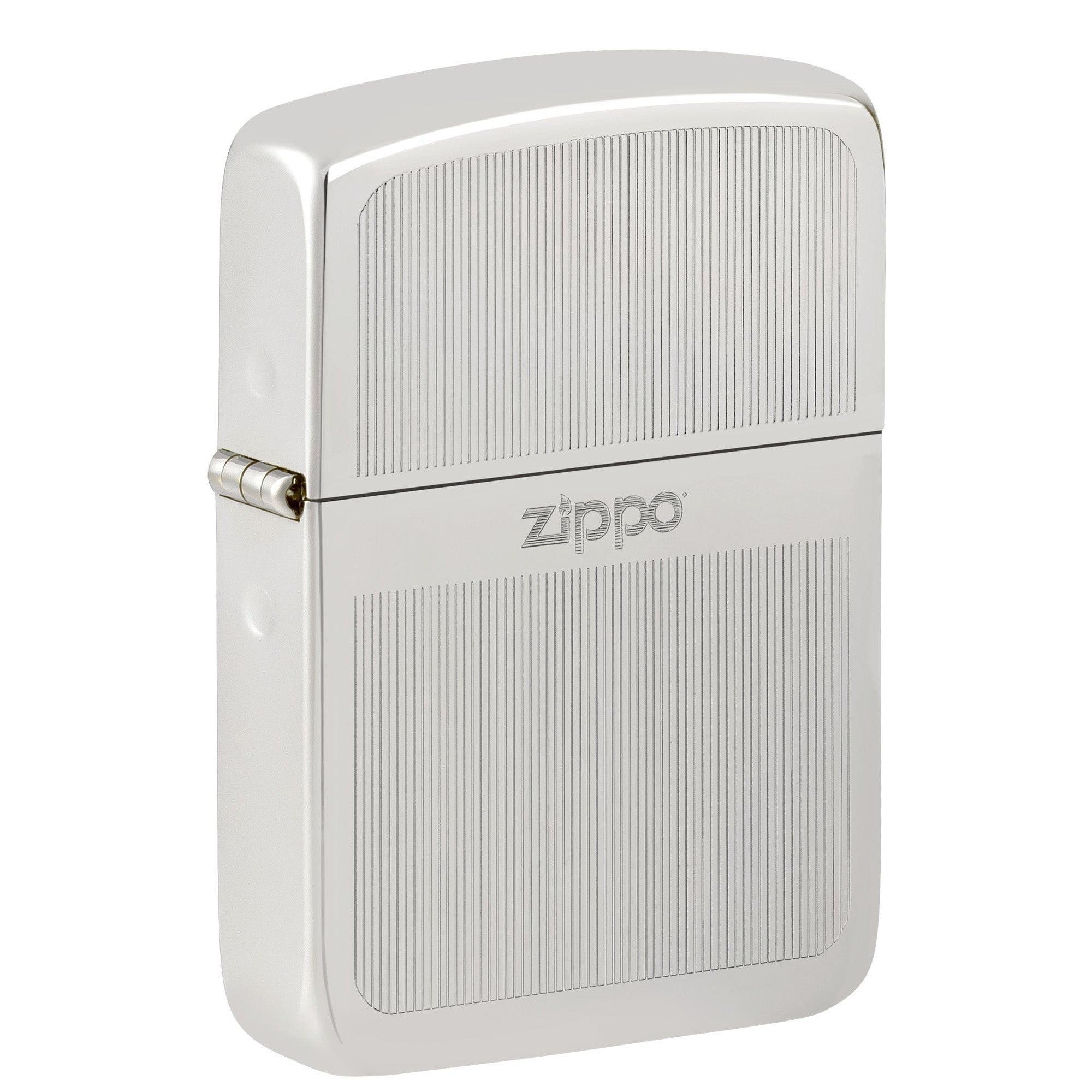 Zippo Sterling Silver Lighter: 1941 Replica with Engraved Design - High Polish 81664