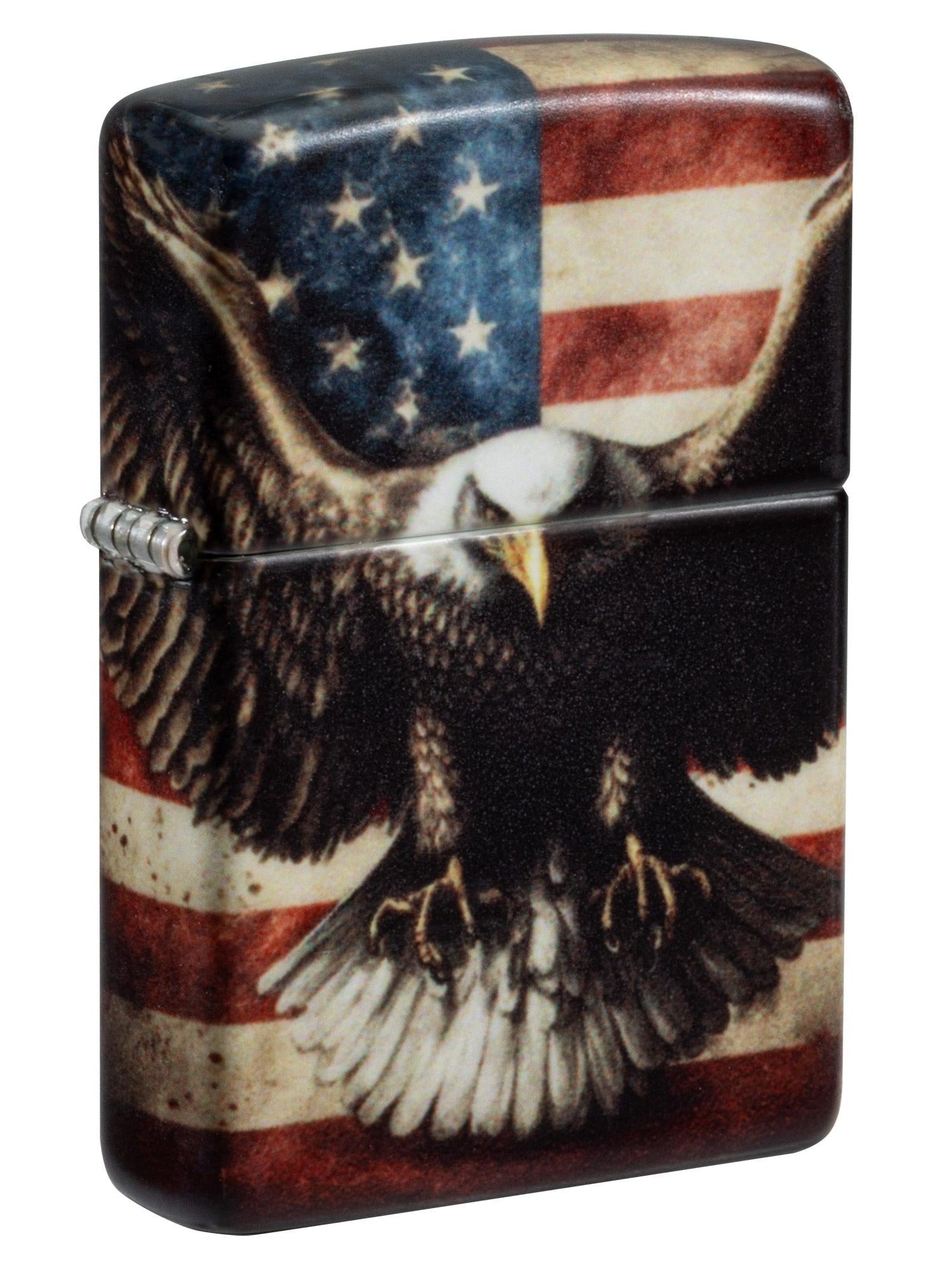 Zippo Lighter: Eagle and American Flag - 540 Color 81685