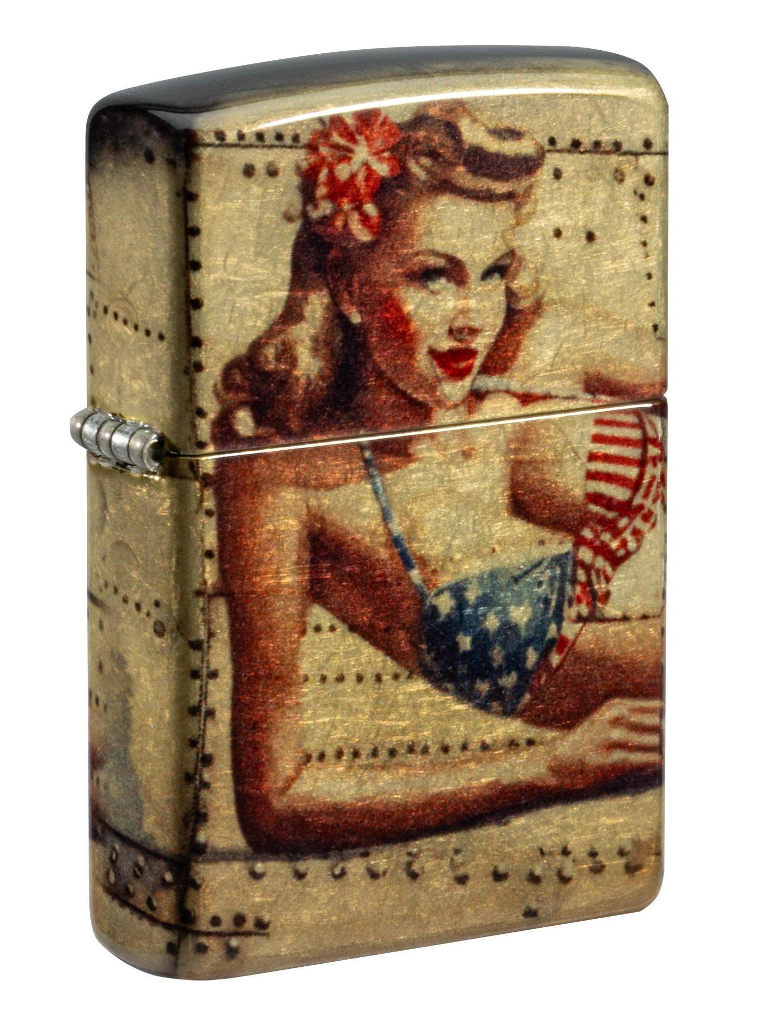 Zippo Lighter: Nose Art Pin-up Girl - 540 Fusion 81687