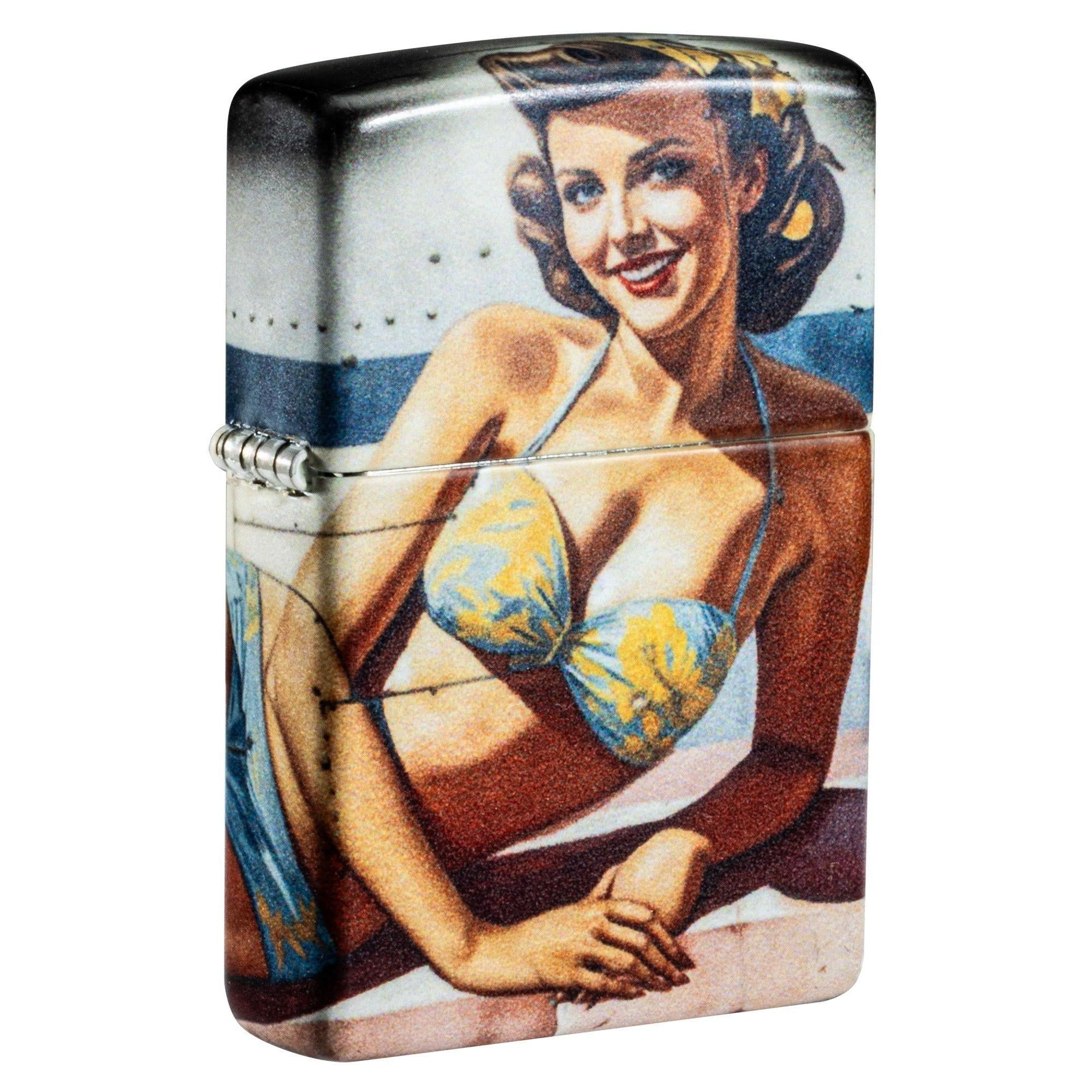 Zippo Lighter: Nose Art Pin-up Girl - 540 Color 81689