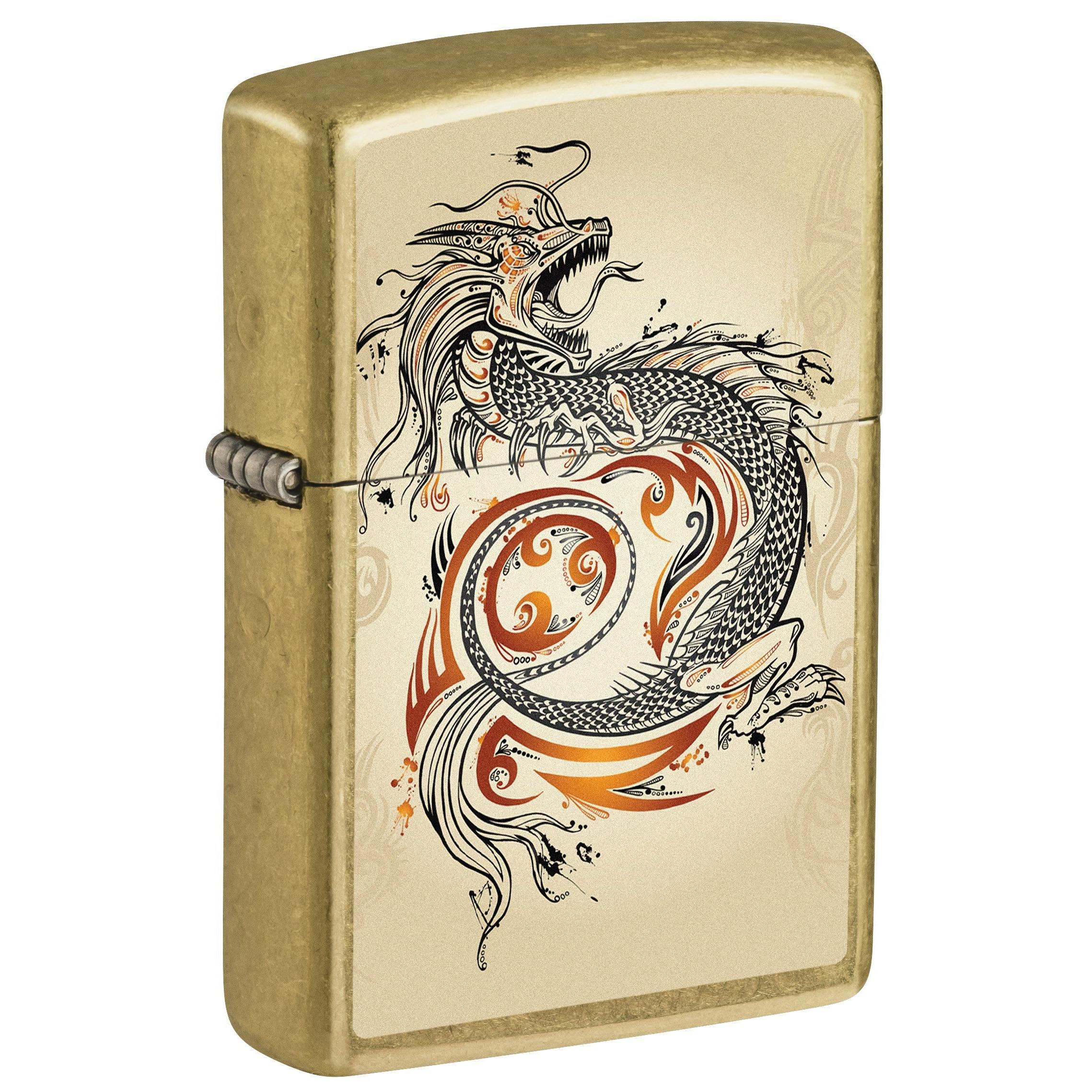 Zippo Lighter: Dragon Tattoo - Street Brass 81722