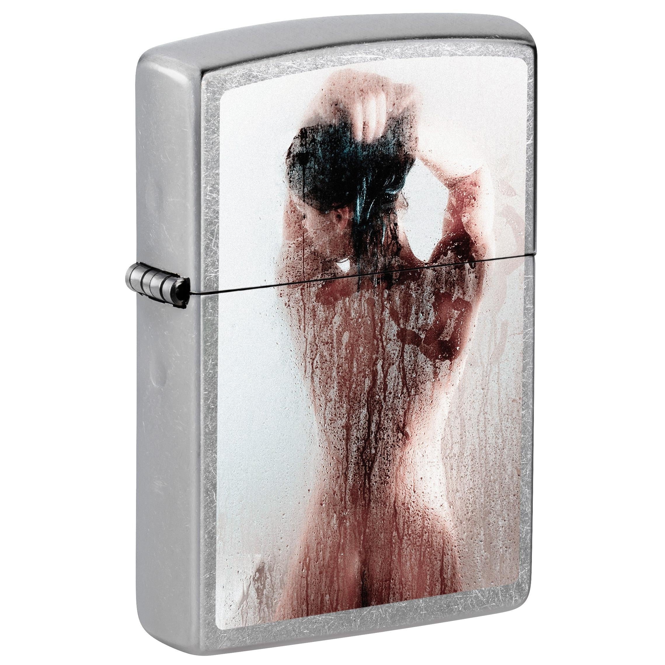 Zippo Lighter: Nude Girl in the Shower - Street Chrome 81724