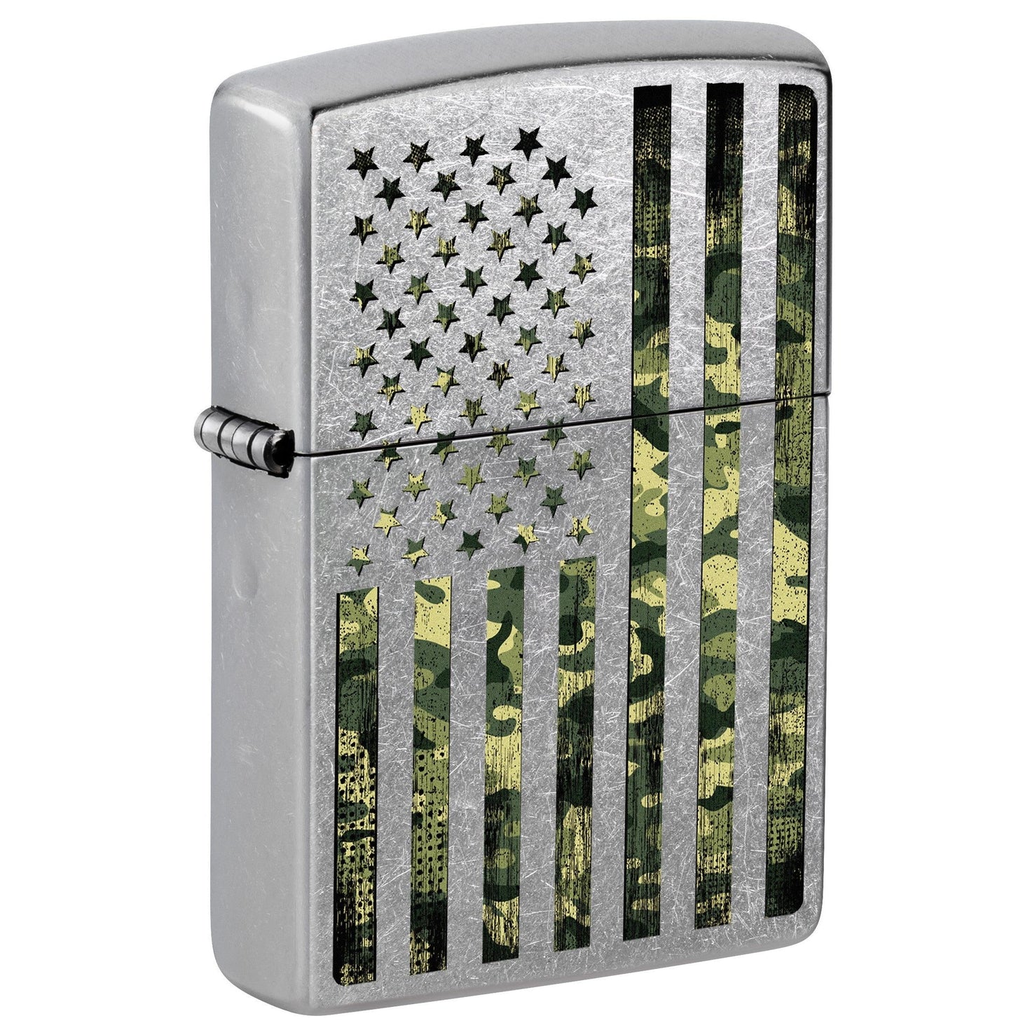Zippo Lighter: Camouflage United States Flag - Street Chrome 81756