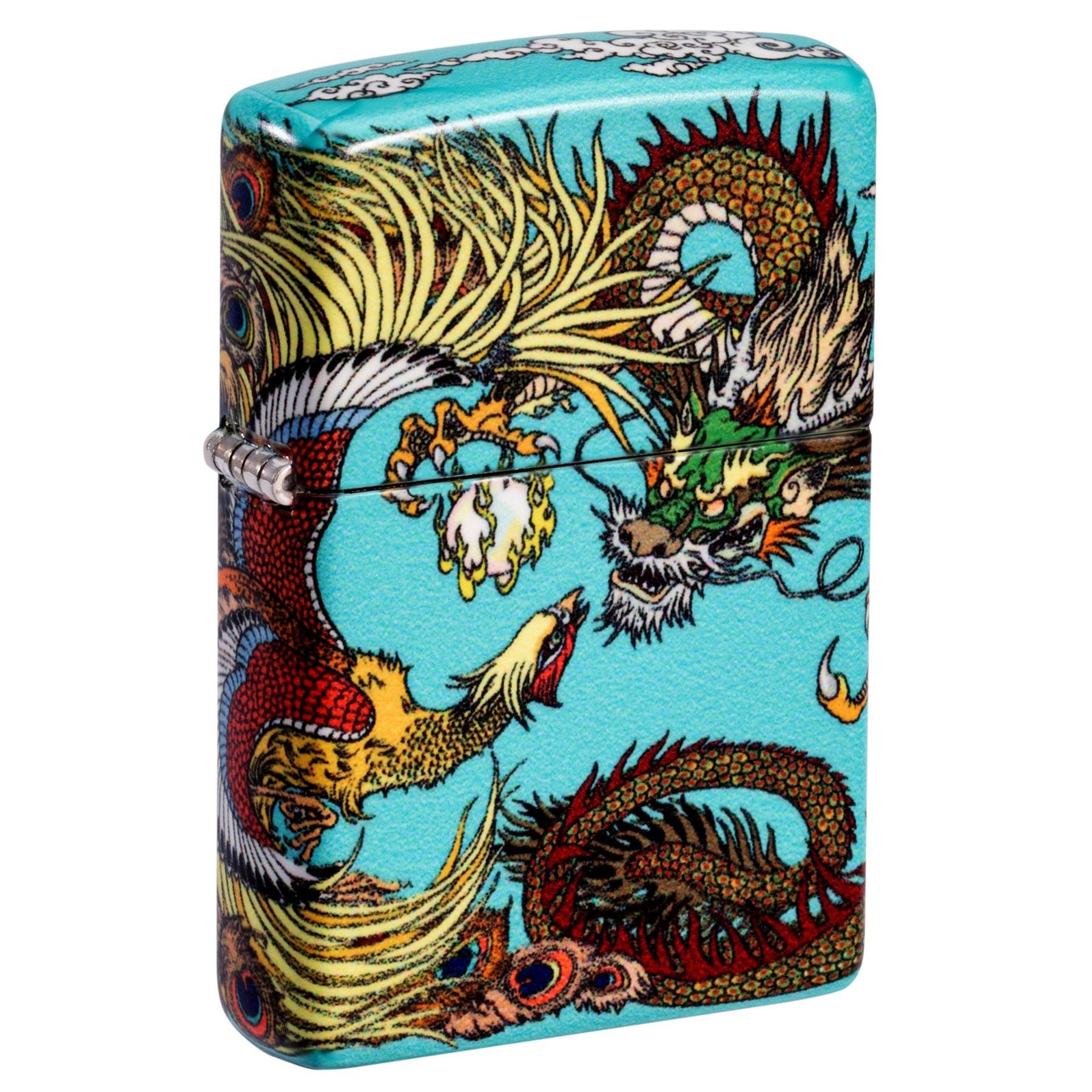Zippo Lighter: Dragon and Phoenix Design - 540 Color 81758