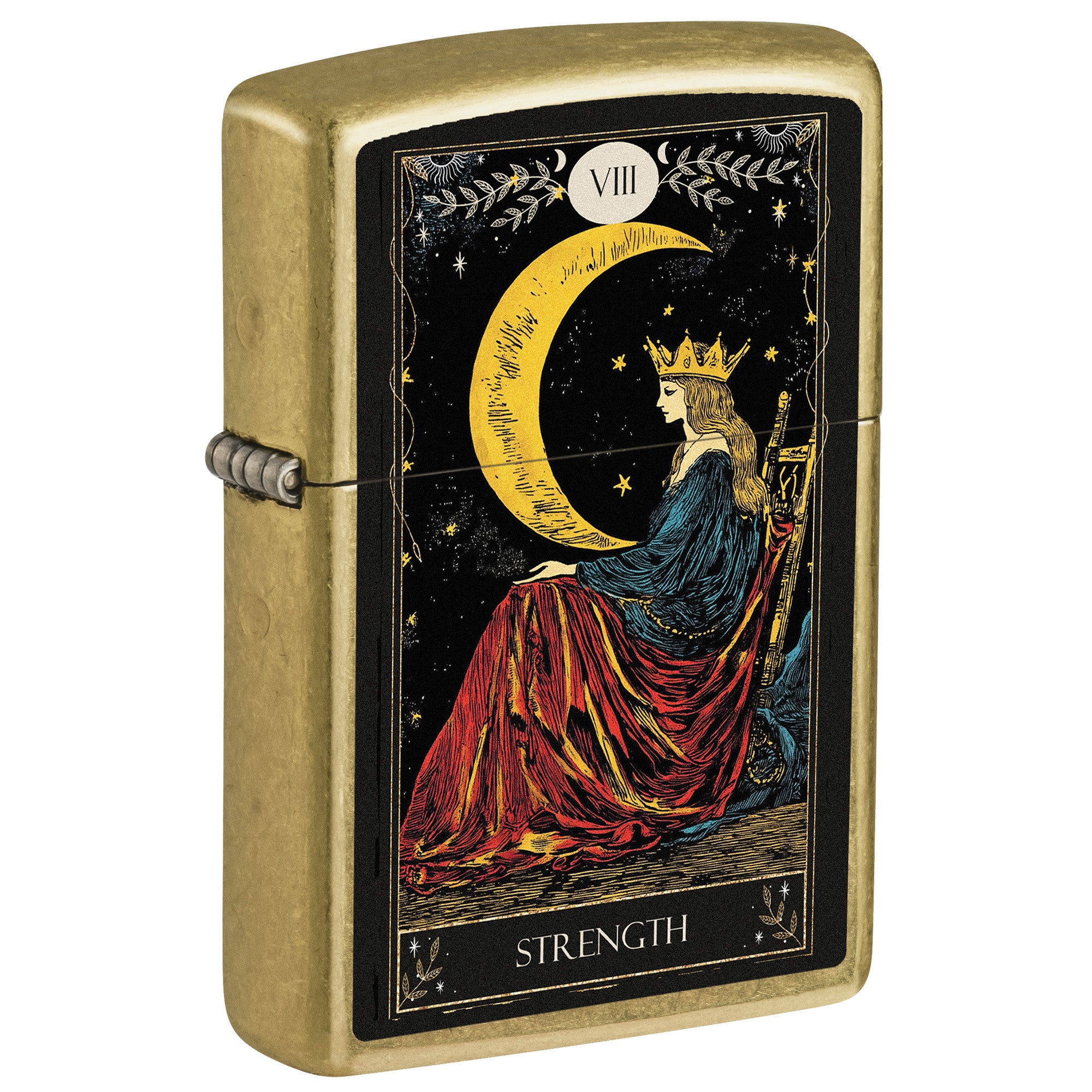 Zippo Lighter: Tarot Card, Strength - Street Brass 81821