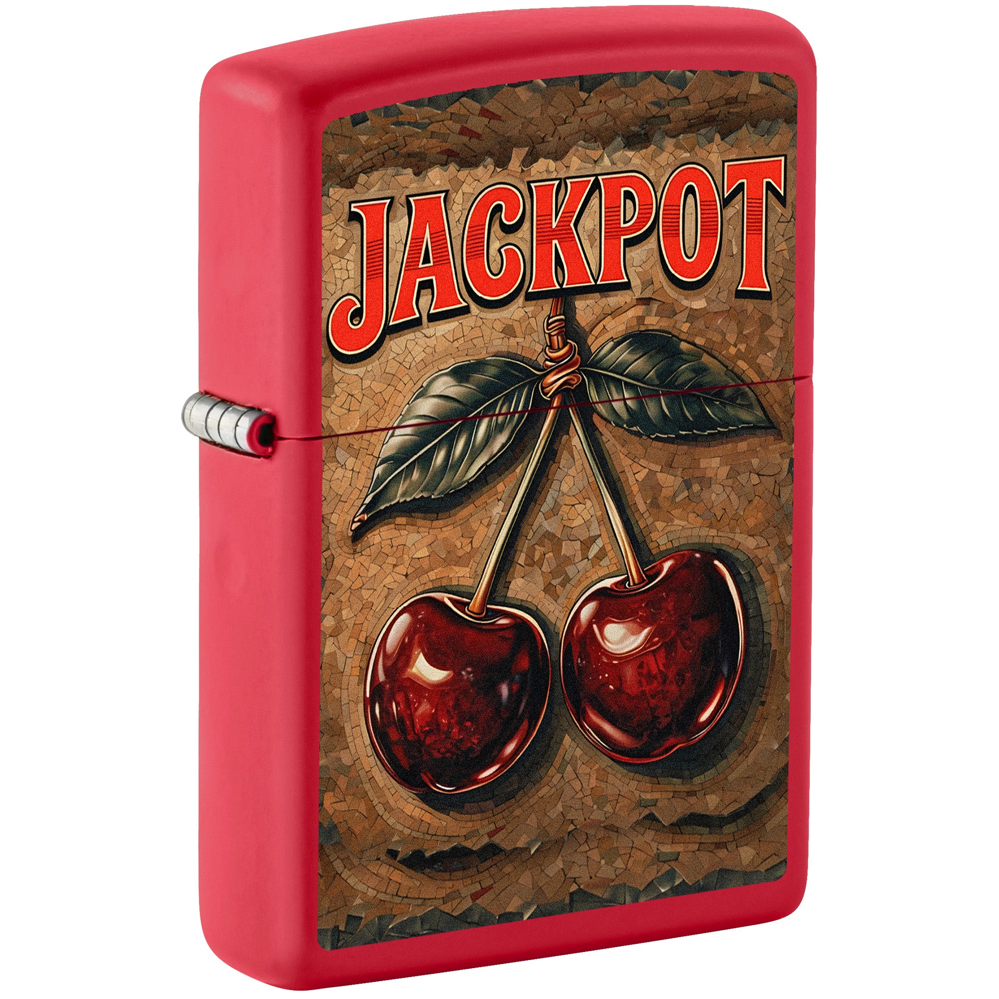 Zippo Lighter: Cherries, Jackpot - Red Matte 81831