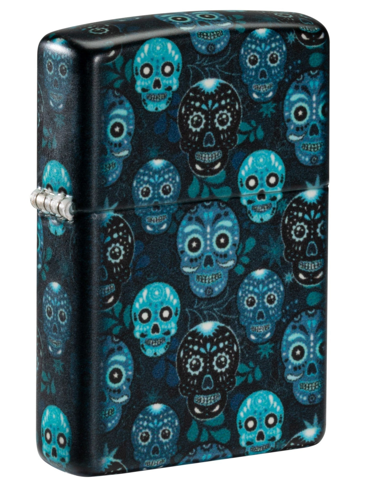 Zippo Lighter: Sugar Skulls - Glow-in-the-Dark Green 46017