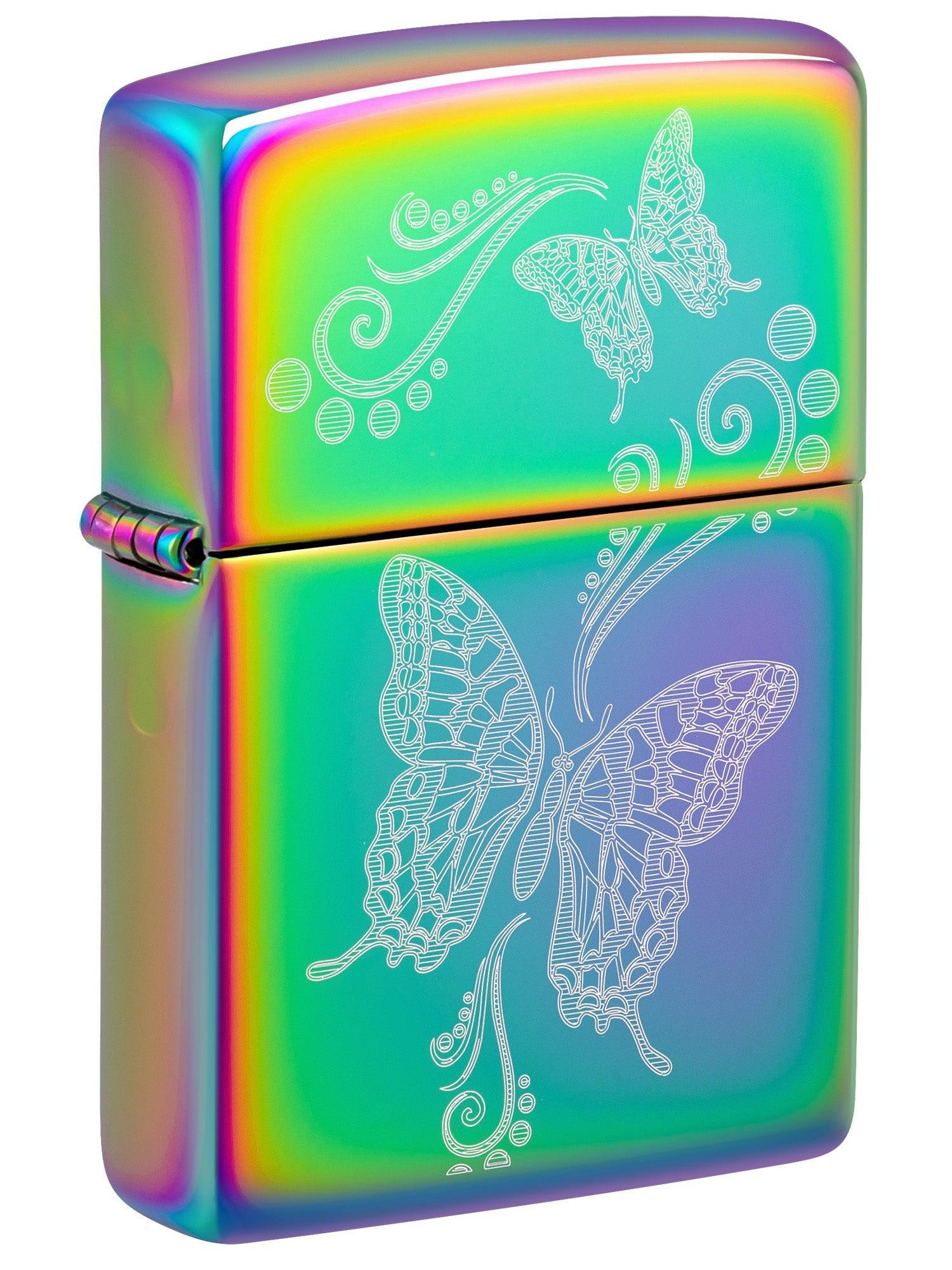 Zippo Lighter: Engraved Butterflies - Multi-Color 46125