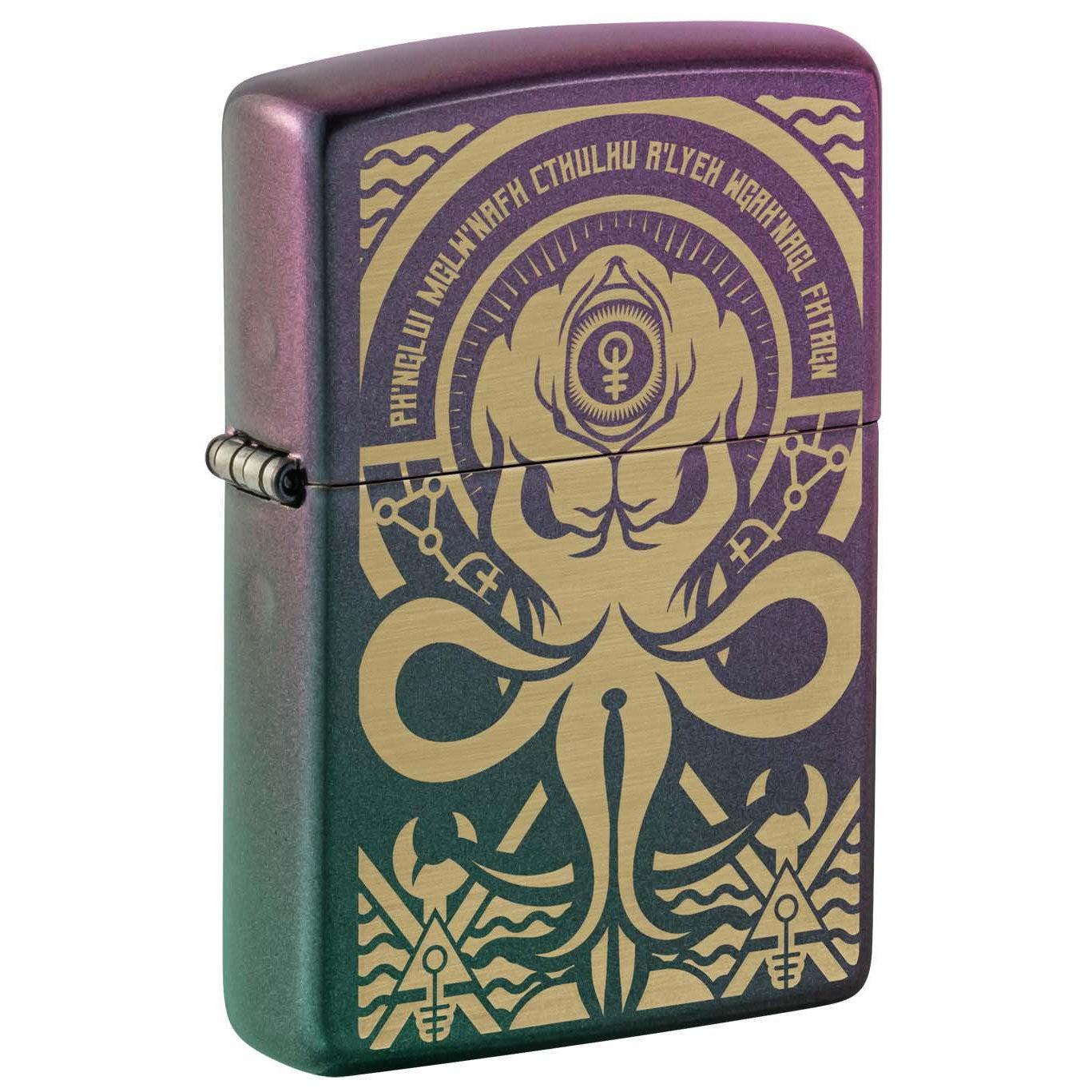 Zippo Lighter: Evil Design, Engraved - Iridescent 48671