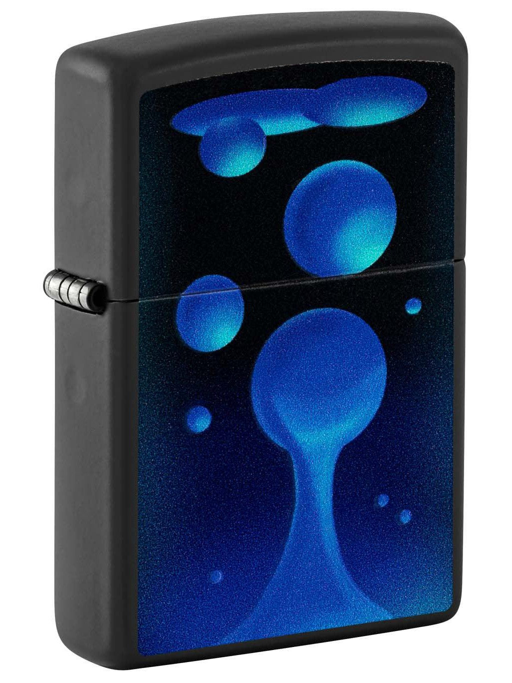 Zippo Lighter: Lava Lamp, Black Light - Black Matte 48675