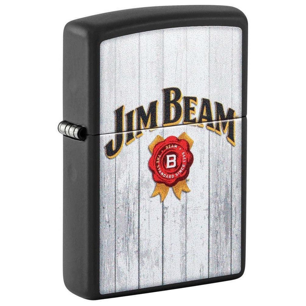 Zippo Lighter: Jim Beam Logo - Black Matte 48741