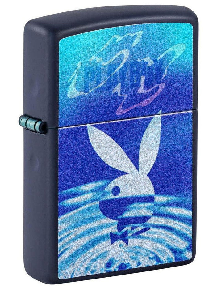 Zippo Lighter: Playboy Bunny with Water - Navy Matte 48745