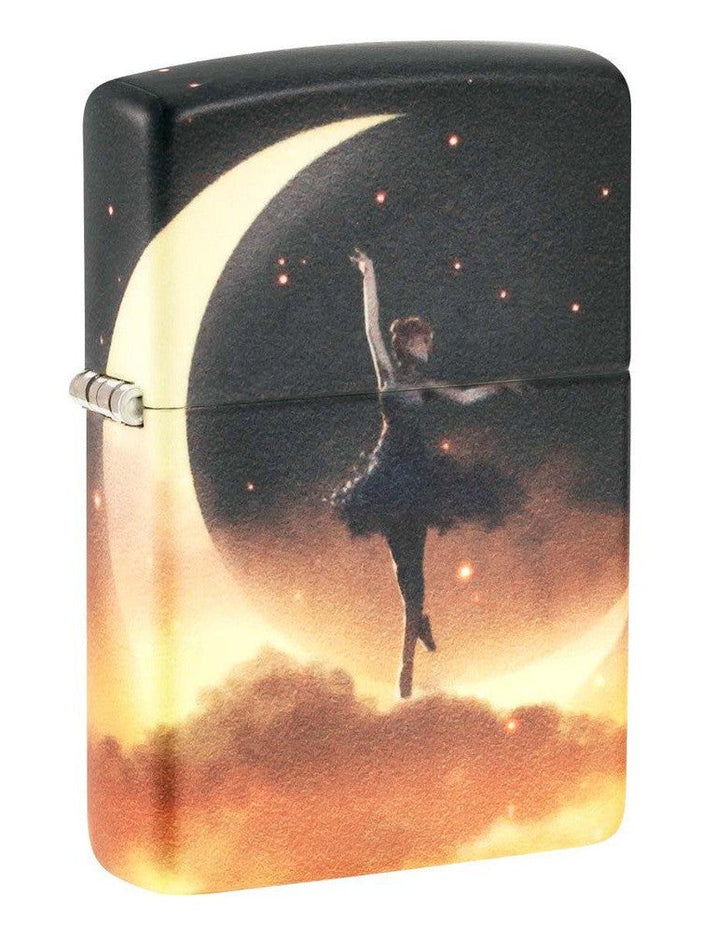 Zippo Lighter: Ballerina with Moon, 540 Color - Glow-in-the-Dark Green 48781