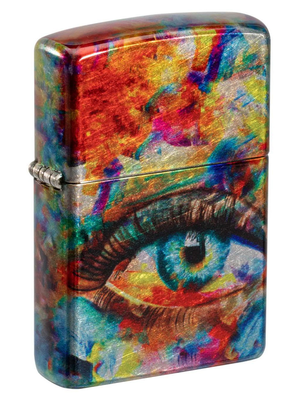 Zippo Lighter: Colorful Eye - 540 Tumbled Chrome 48866