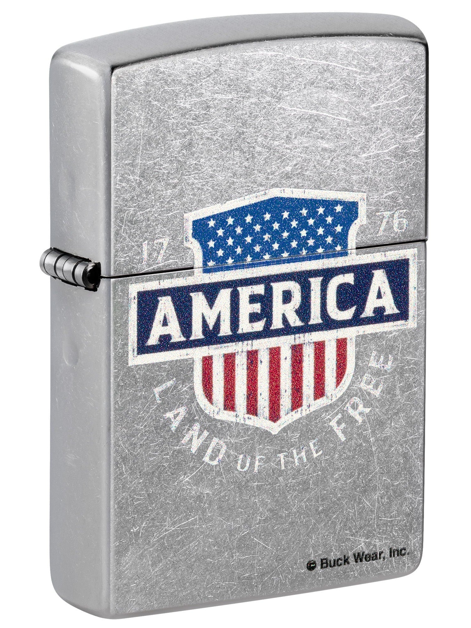 Zippo Lighter: Land of the Free by Buck Wear - Street Chrome 48938