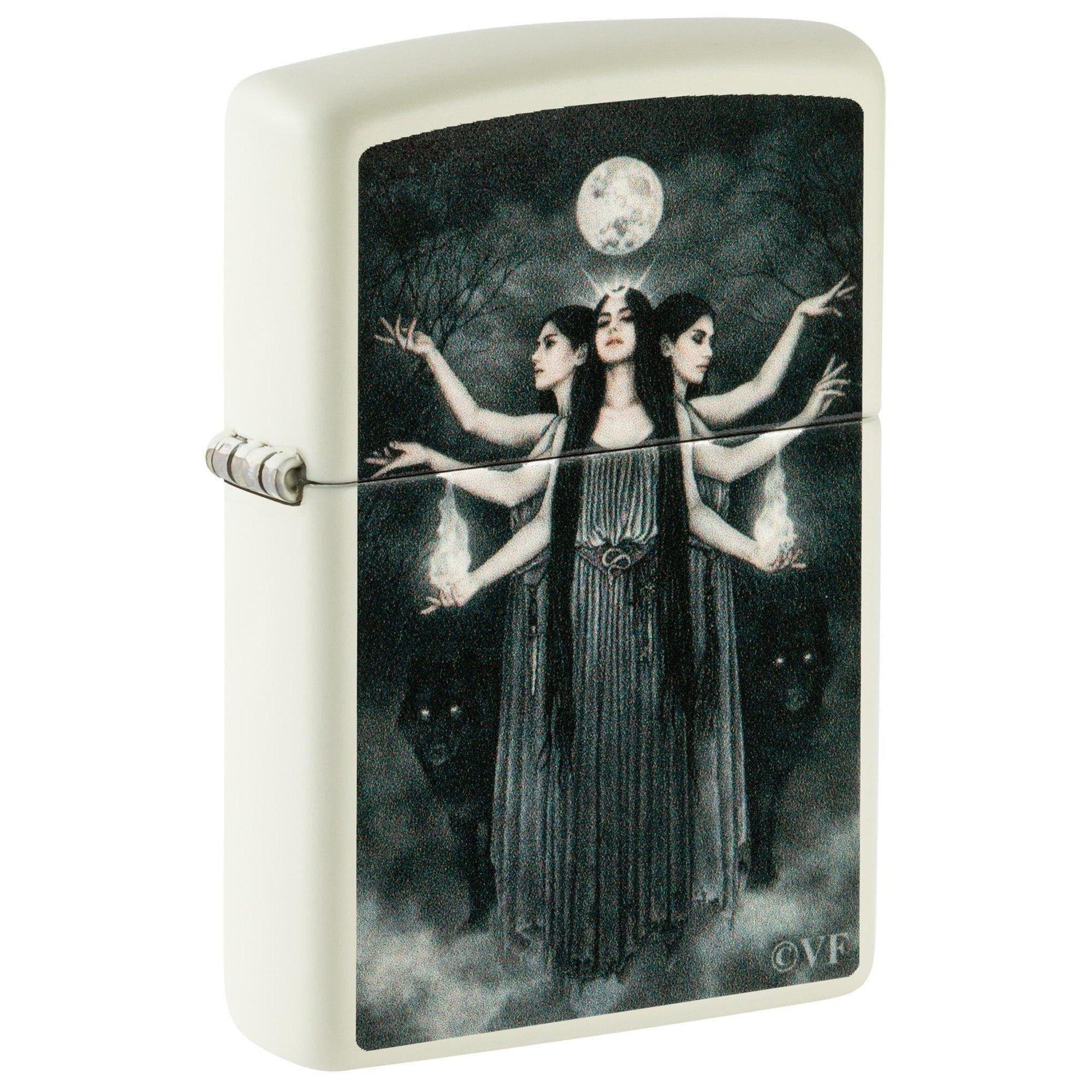 Zippo Lighter: Goddess Hecate by Victoria Francés - Glow-in-the-Dark Green 48950