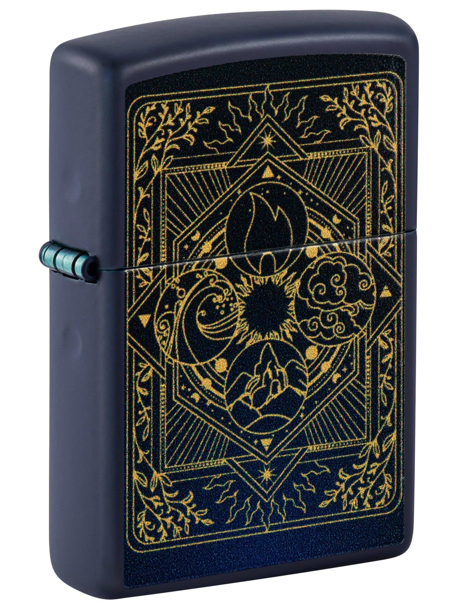 Zippo Lighter: Elements Design - Navy Matte 48958