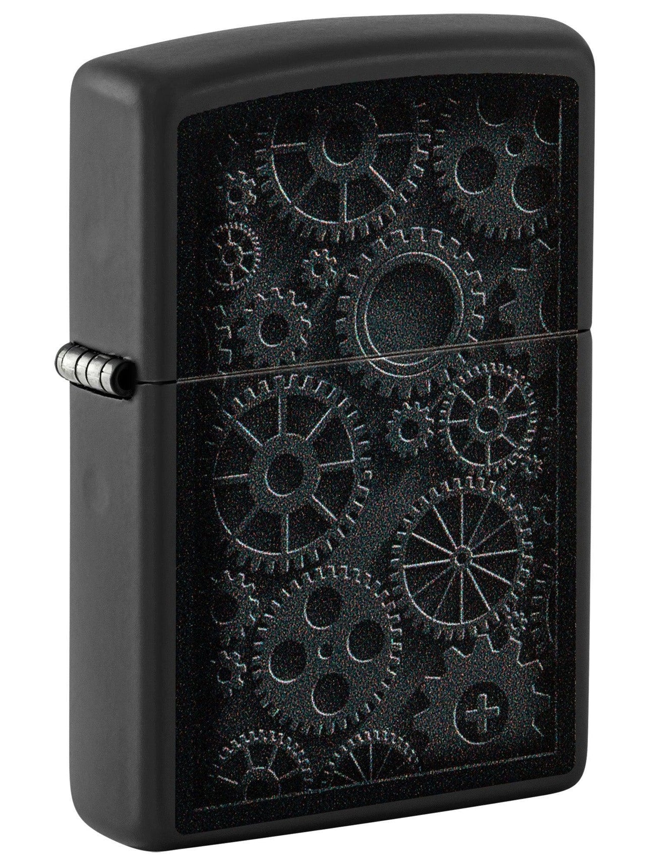 Zippo Lighter: Steampunk Gears - Black Matte 48999
