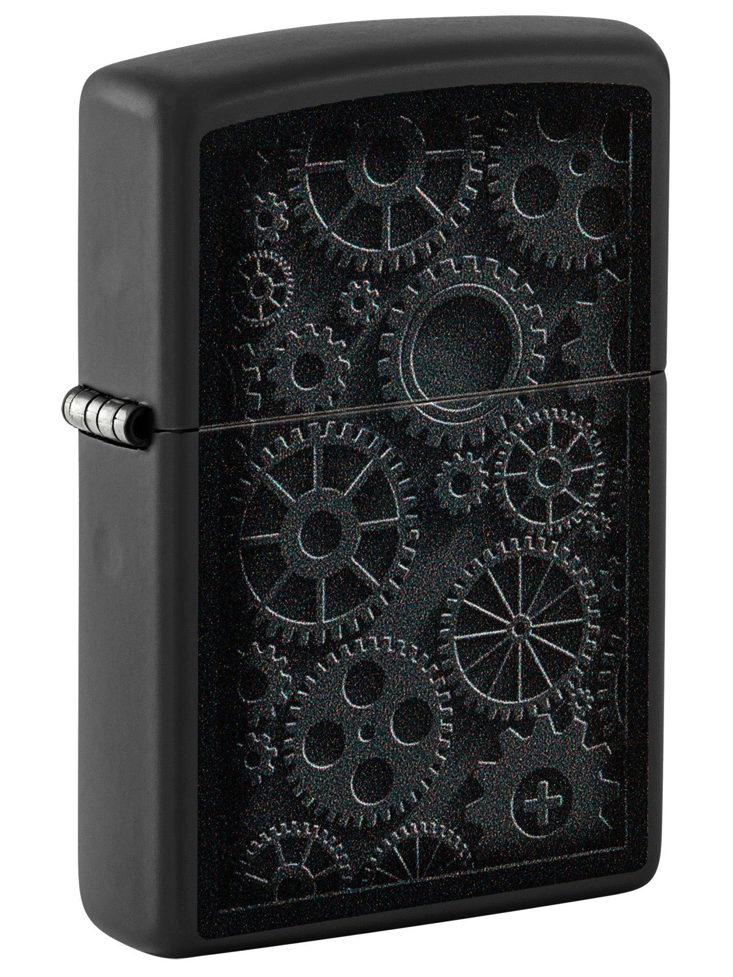 Zippo Lighter: Steampunk Gears - Black Matte 48999