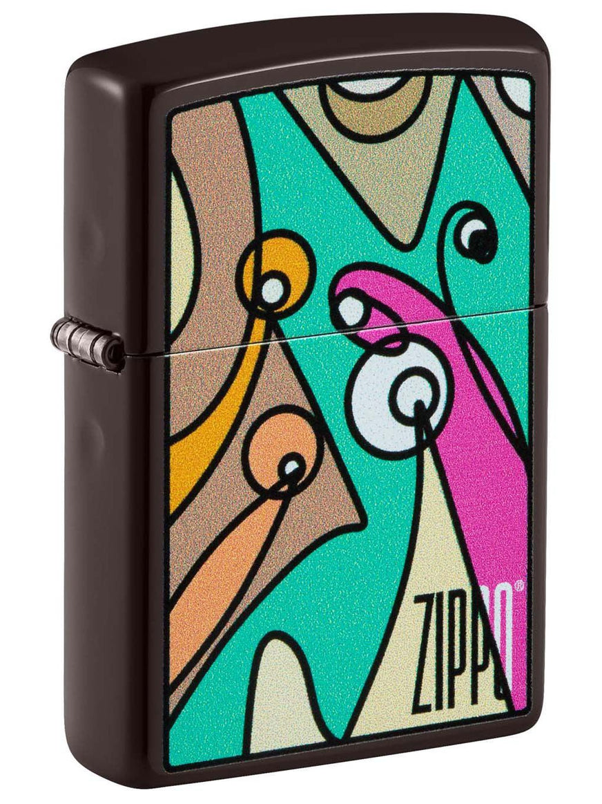 Zippo Lighter: Abstract Artwork - Brown 49967