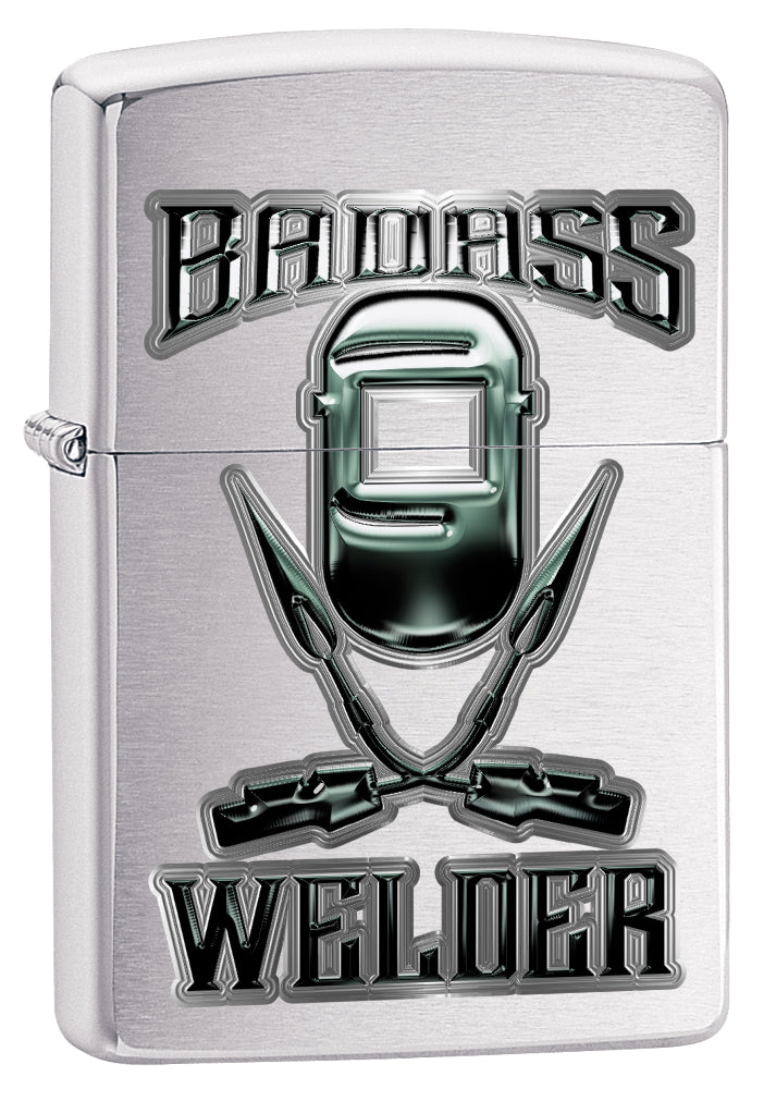 Zippo Lighter: Badass Welder - Brushed Chrome 78810