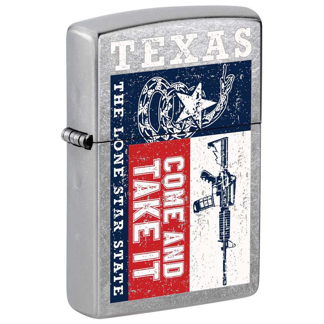 Zippo Lighter: Texas, Come and Take It - Street Chrome 81300