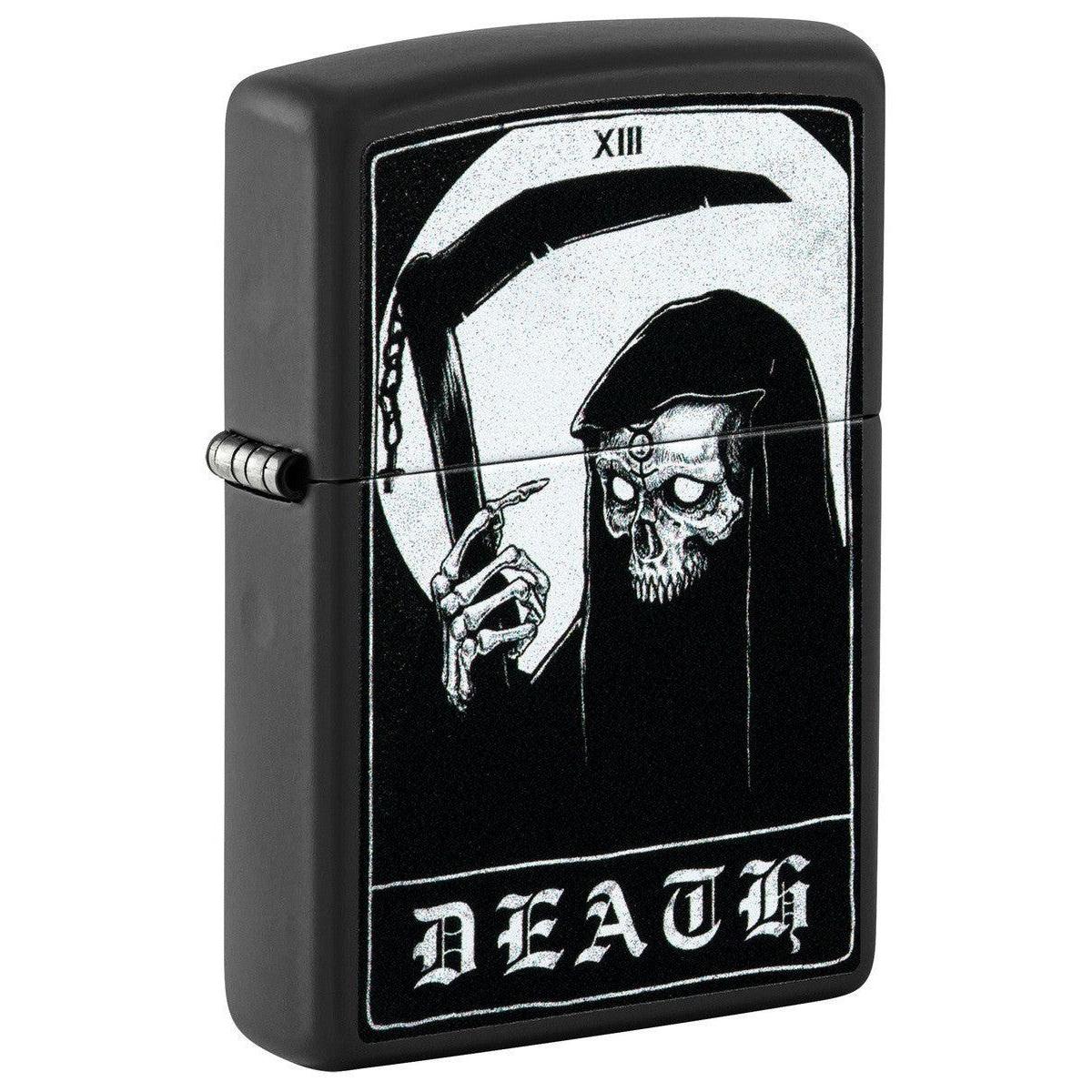 Zippo Lighter: Tarot Card #13, Death - Black Matte 81452