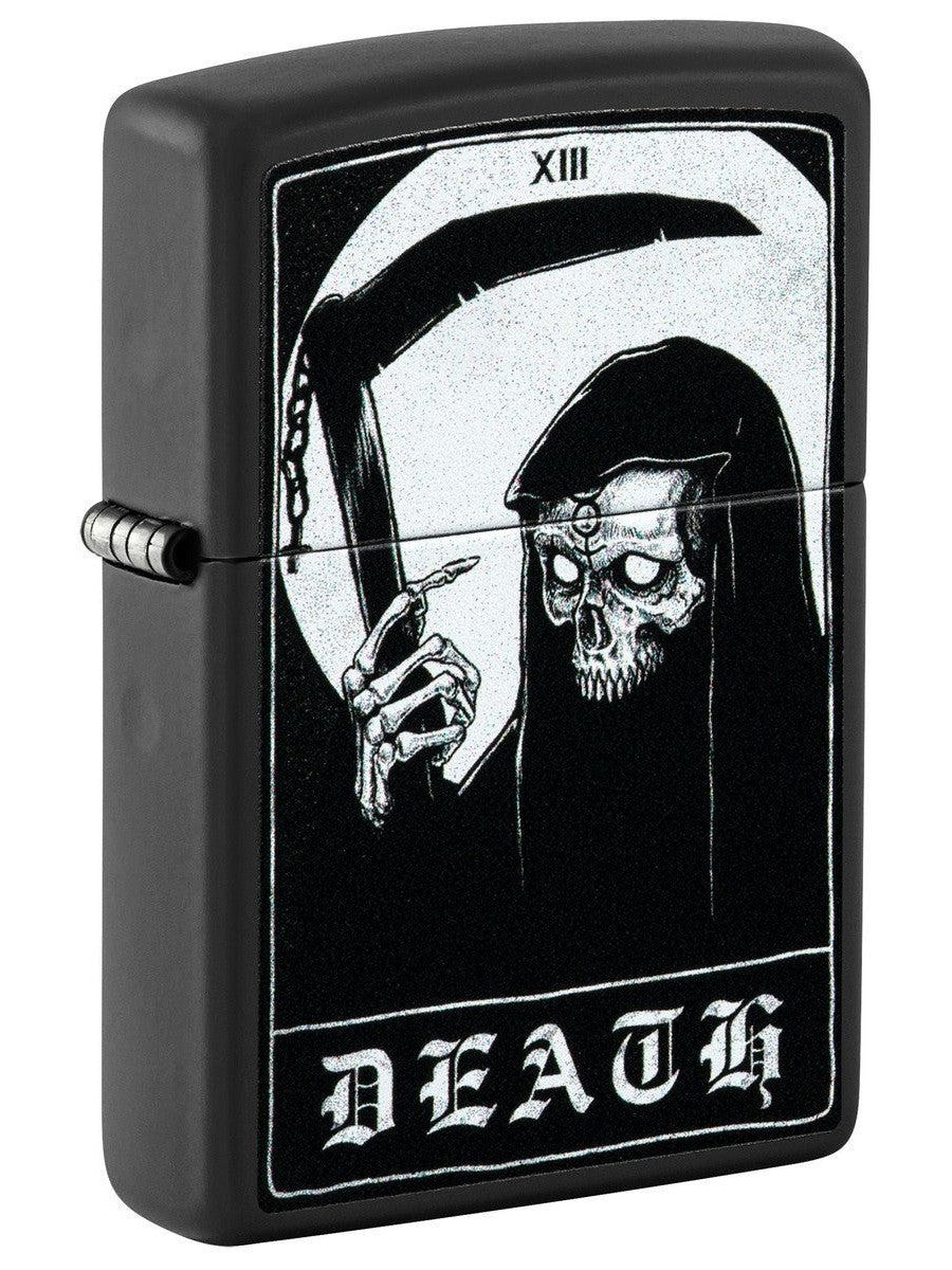 Zippo Lighter: Tarot Card #13, Death - Black Matte 81452