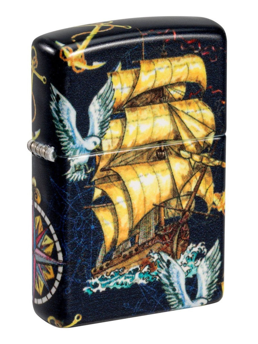 Zippo Lighter: Nautical Design With Ship - 540 Color 81480