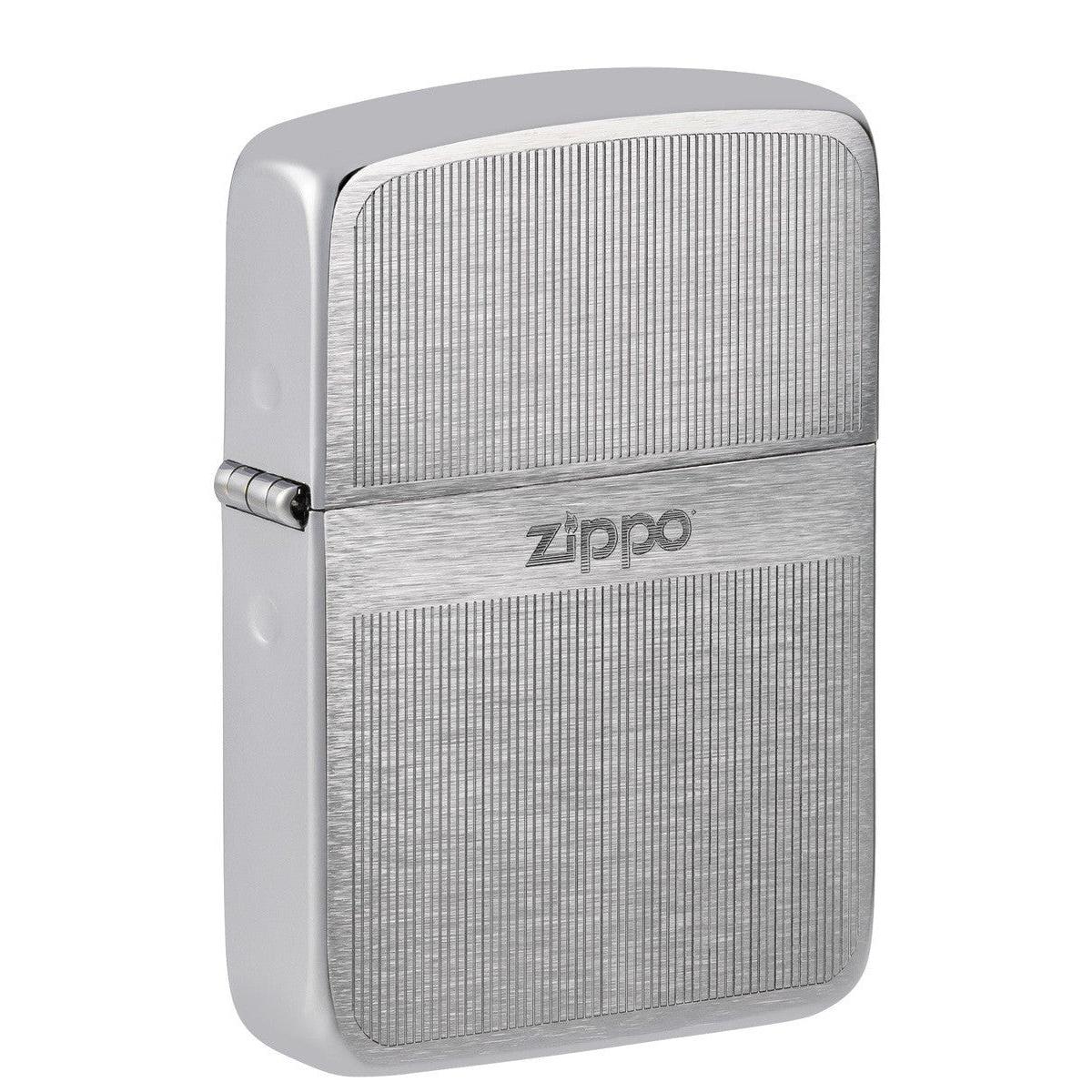Zippo Lighter: 1941 Replica, Engraved Design - Brushed Chrome 81487