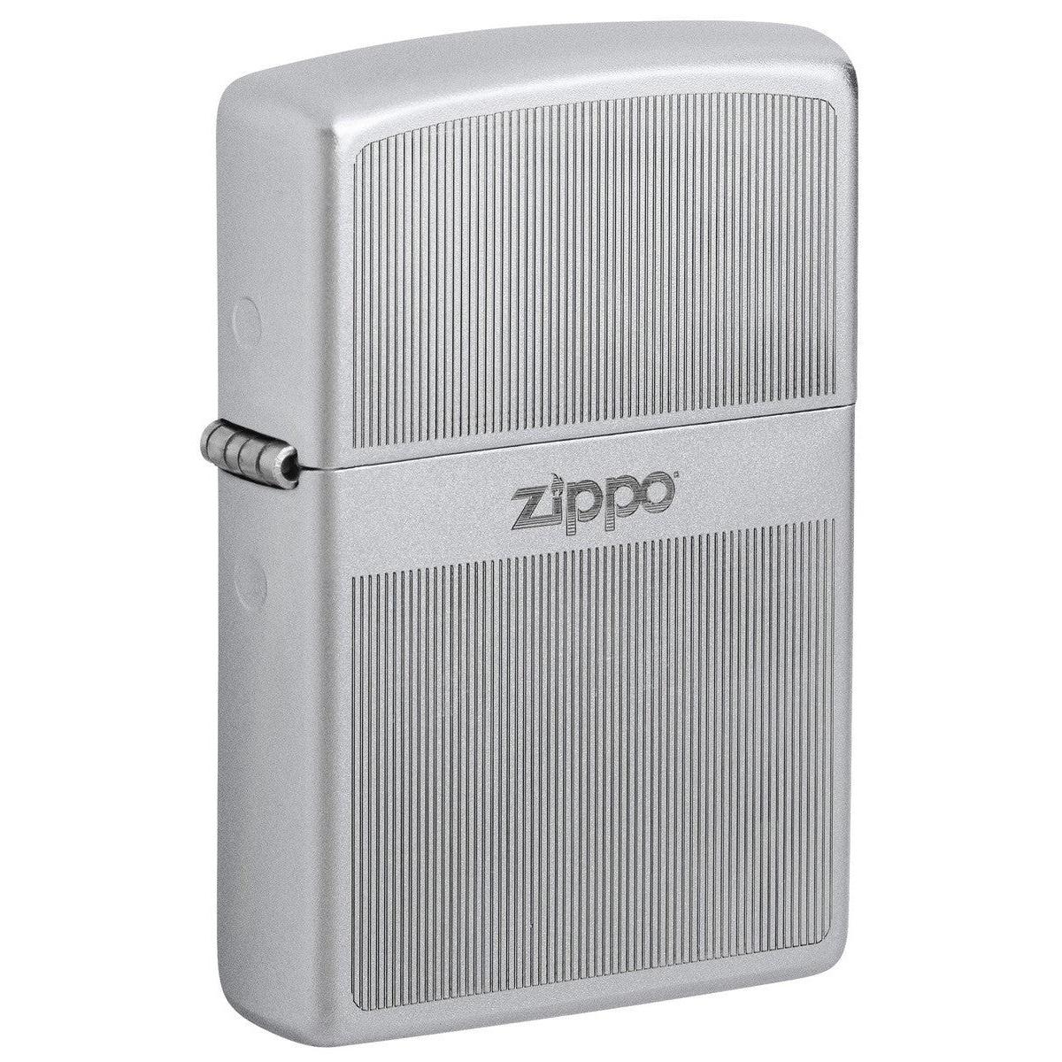 Zippo Lighter: Engraved Design - Satin Chrome 81489